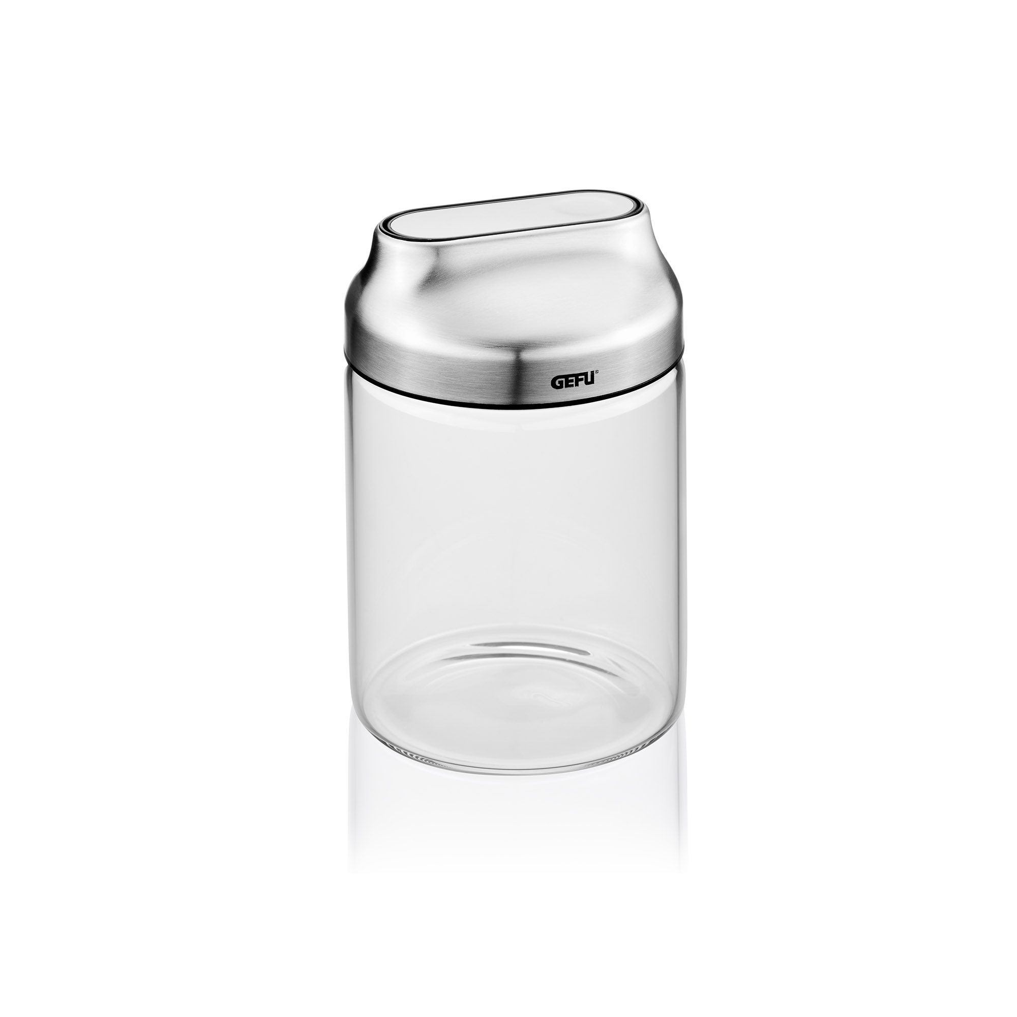 GEFU Vorratsdose Vorratsbehälter KIPPO 0,7 Liter Borosilikatglas mit Kippdeckel