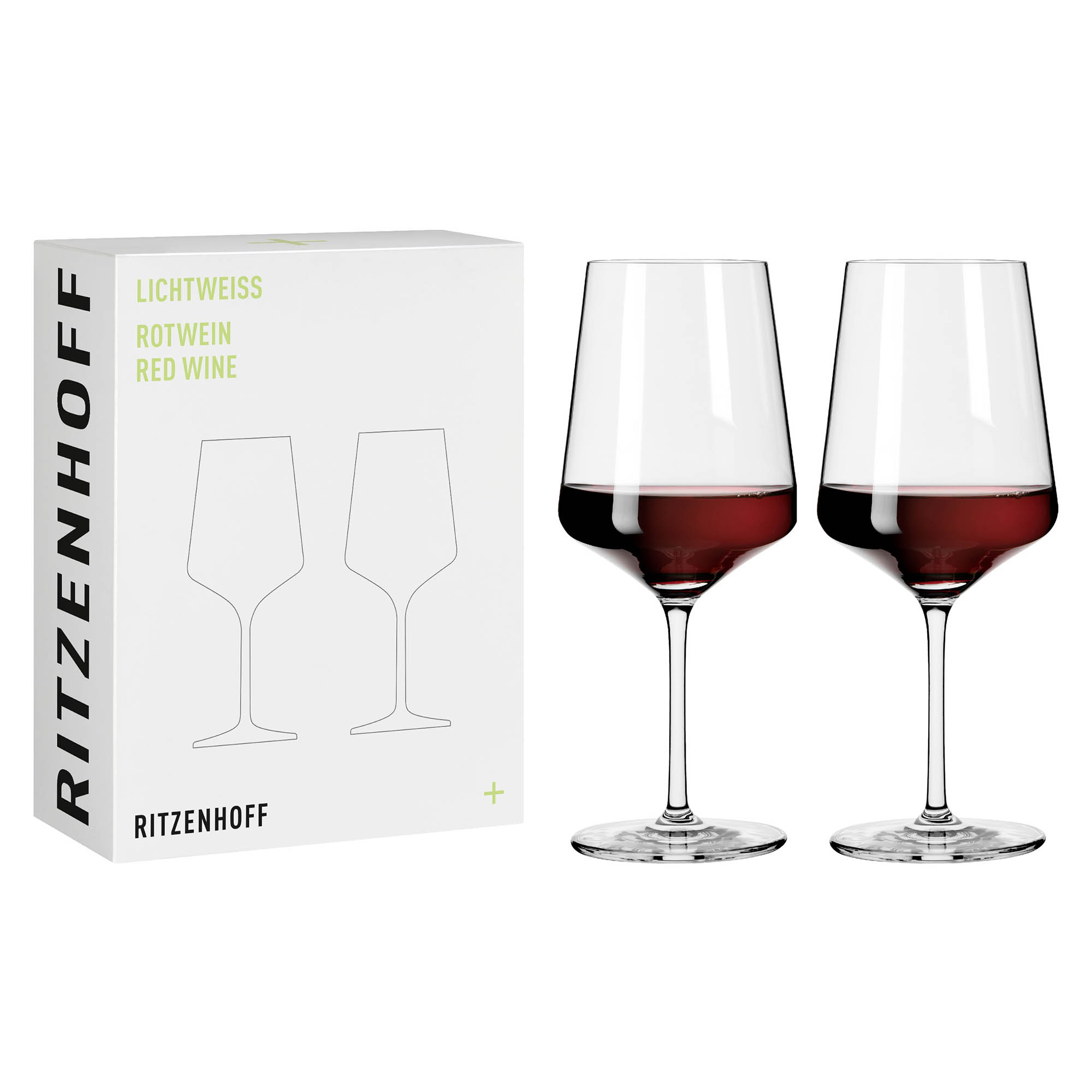 RITZENHOFF 2er-Set Rotweinglas LICHTWEISS JULIE #1 Inhalt je 540 ml