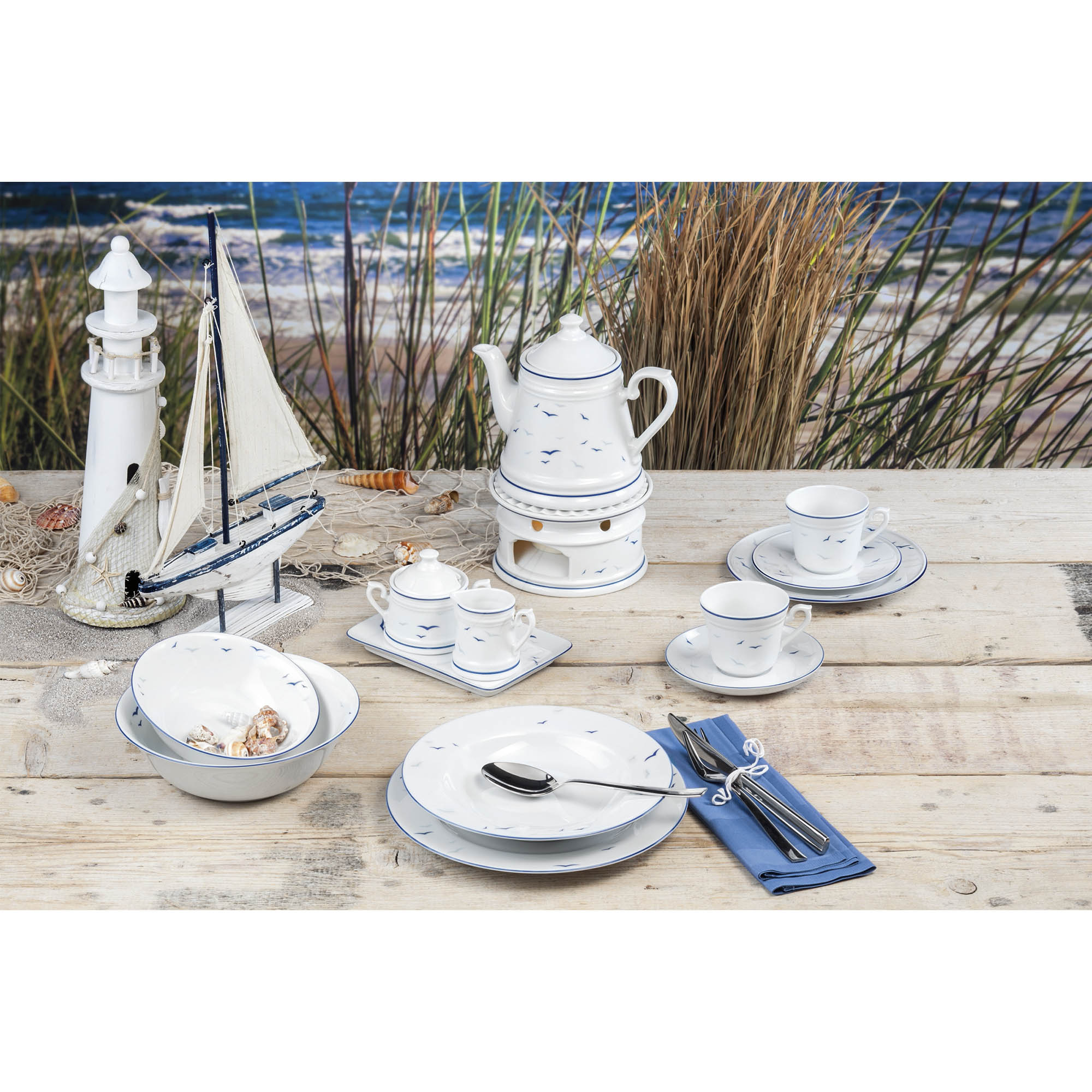 Königlich Tettau WORPSWEDE Rügen 4164 Frühstücksteller 20 cm 6 Stück
