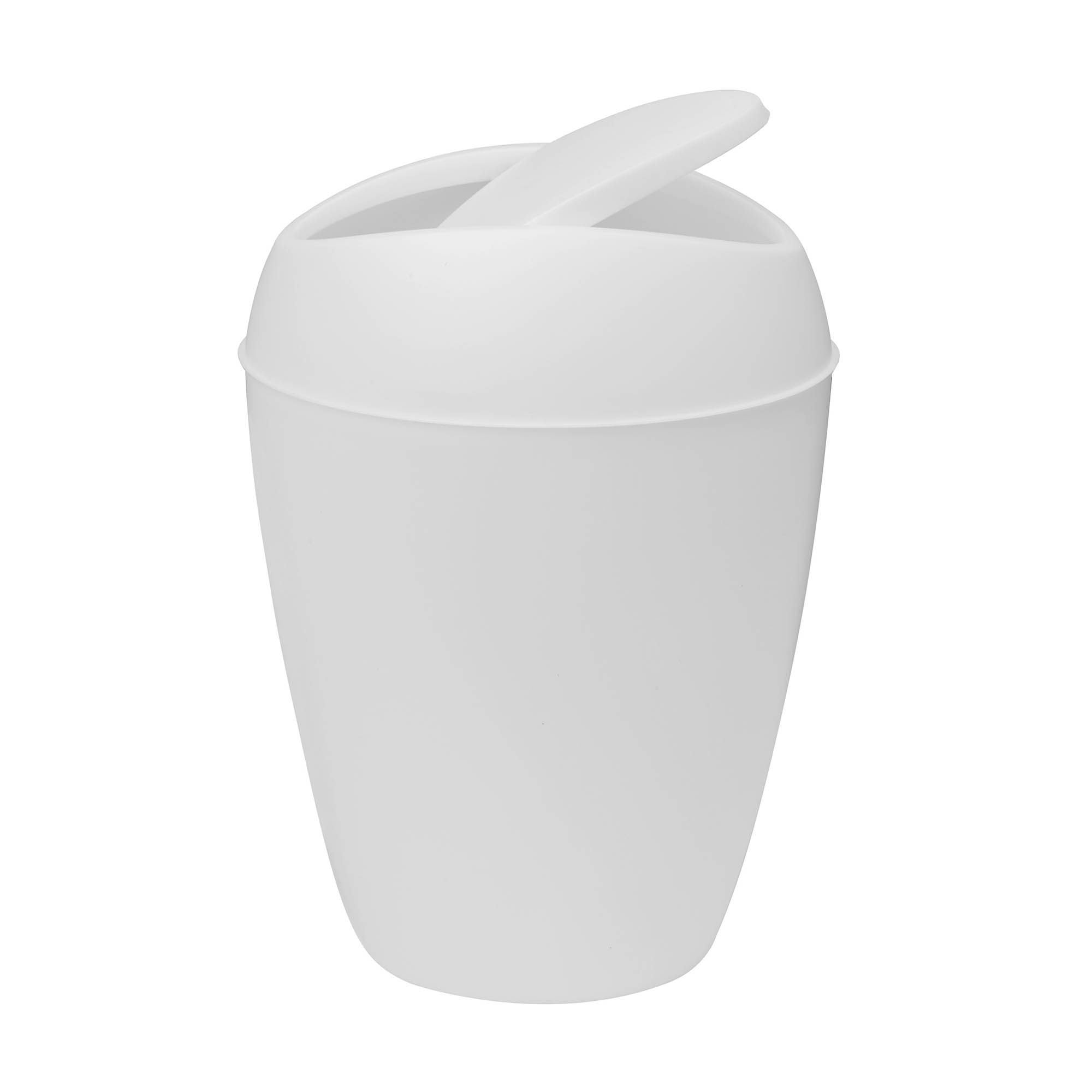 UMBRA cosmetics bin with swing lid TWIRLA 9 litres off-white