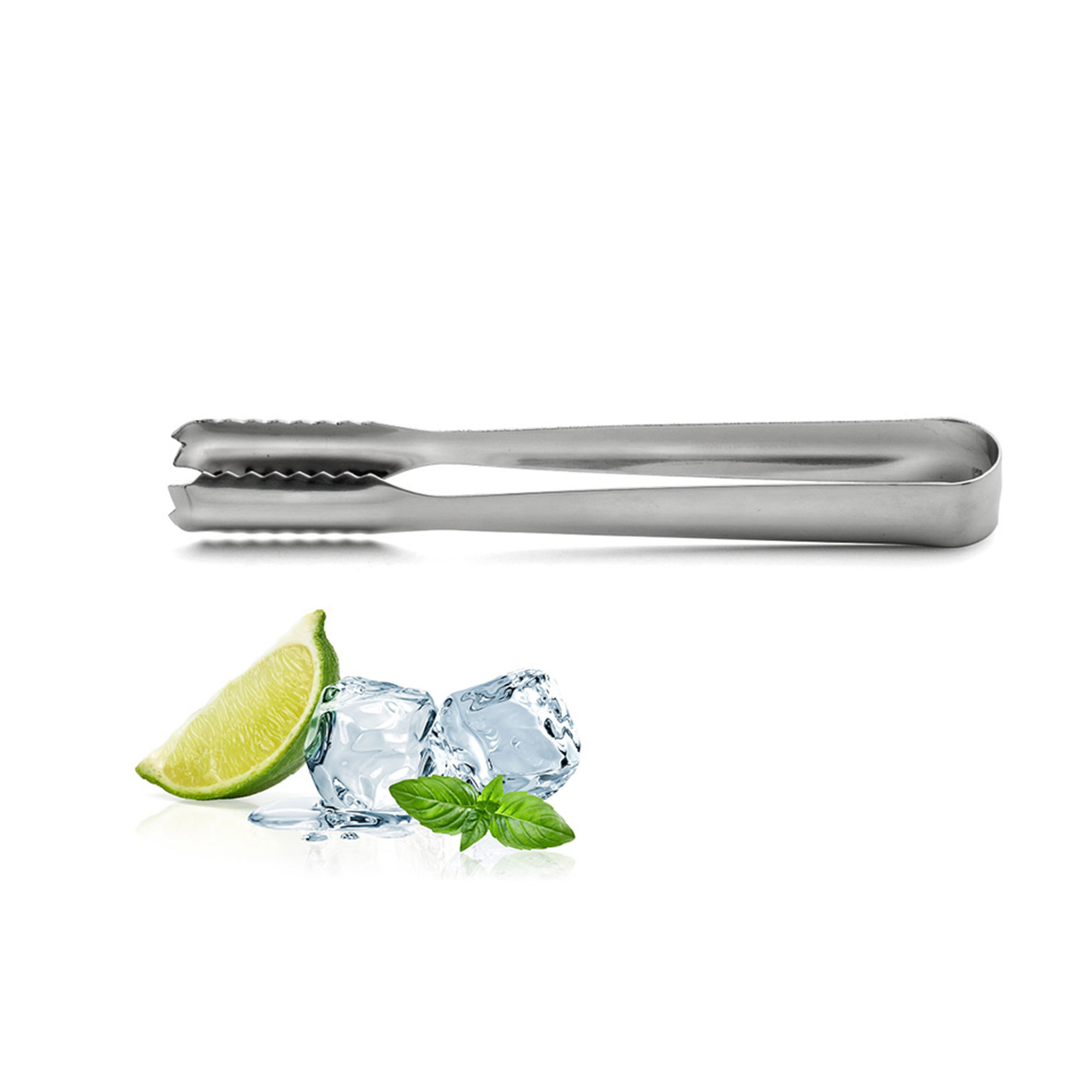 WEIS Eiswürfelzange Gurkenzange Edelstahl 18 cm