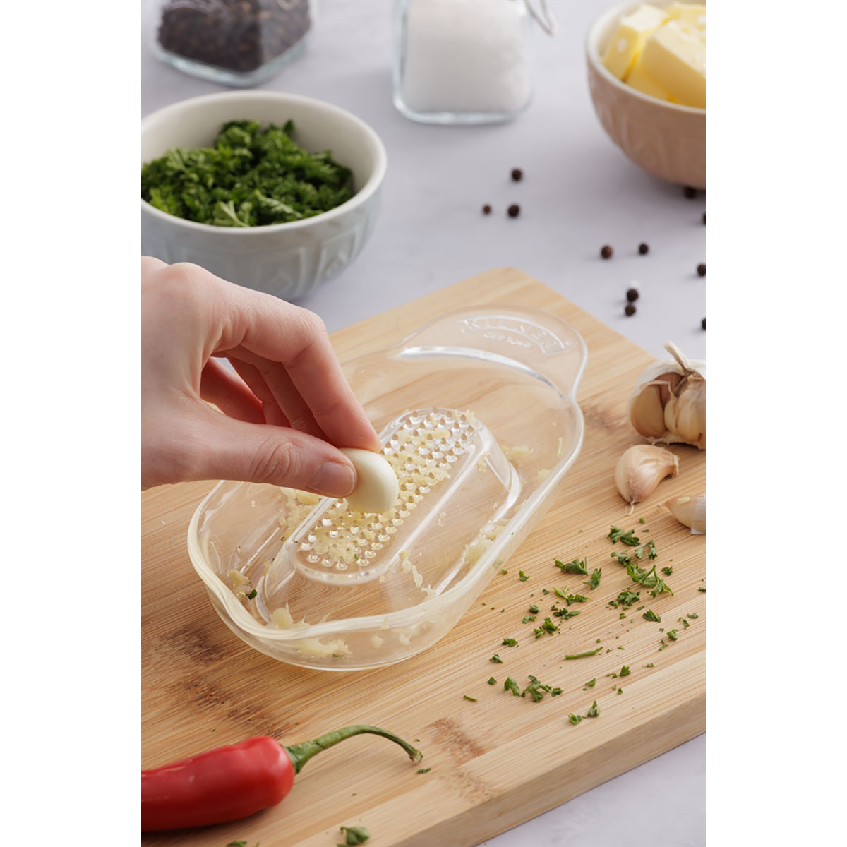 KILNER Ingwer- und Knoblauchreibe aus Glas