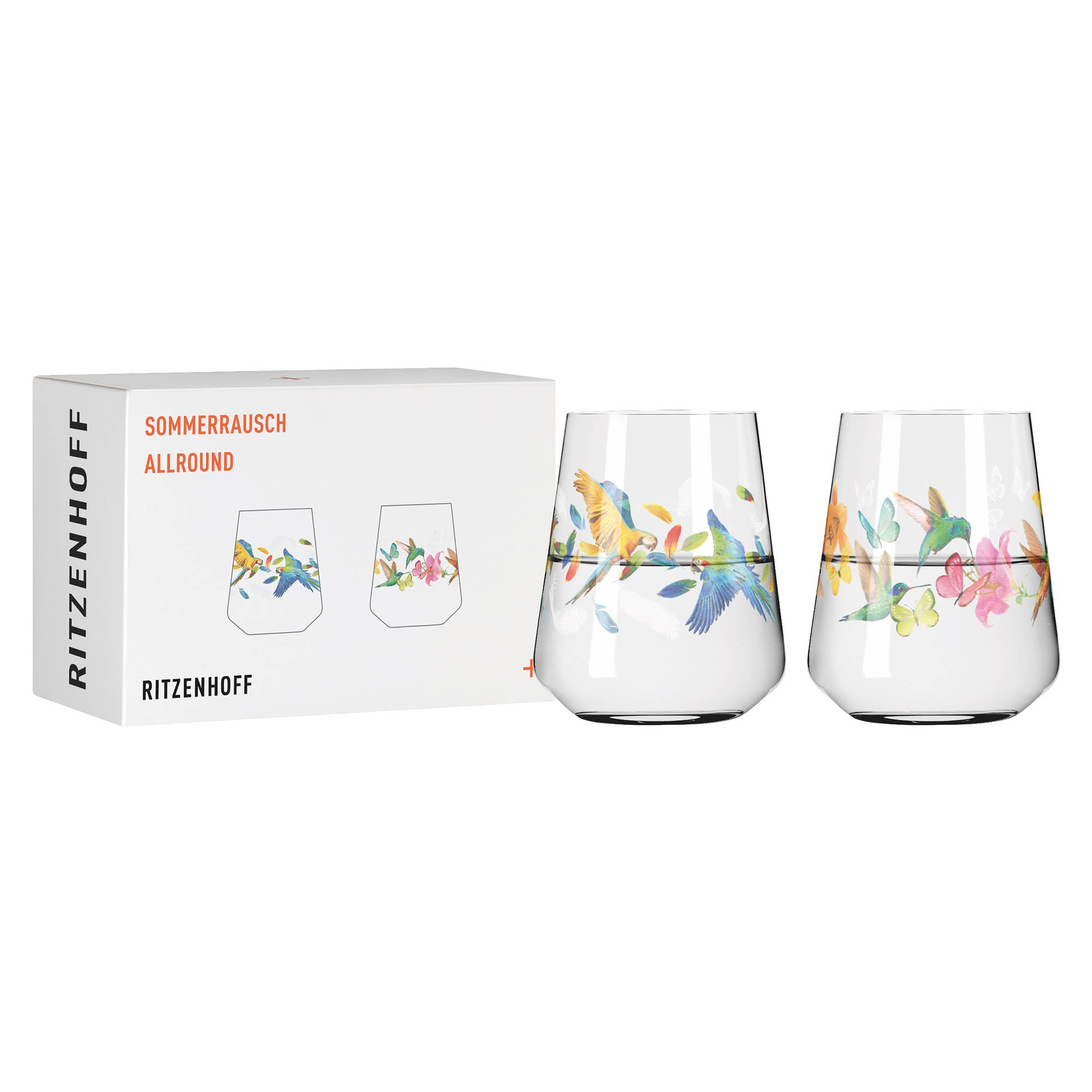 RITZENHOFF water glass set of 2 all-round glasses SOMMERRAUSCH #3 / #4 Contents 500 ml each