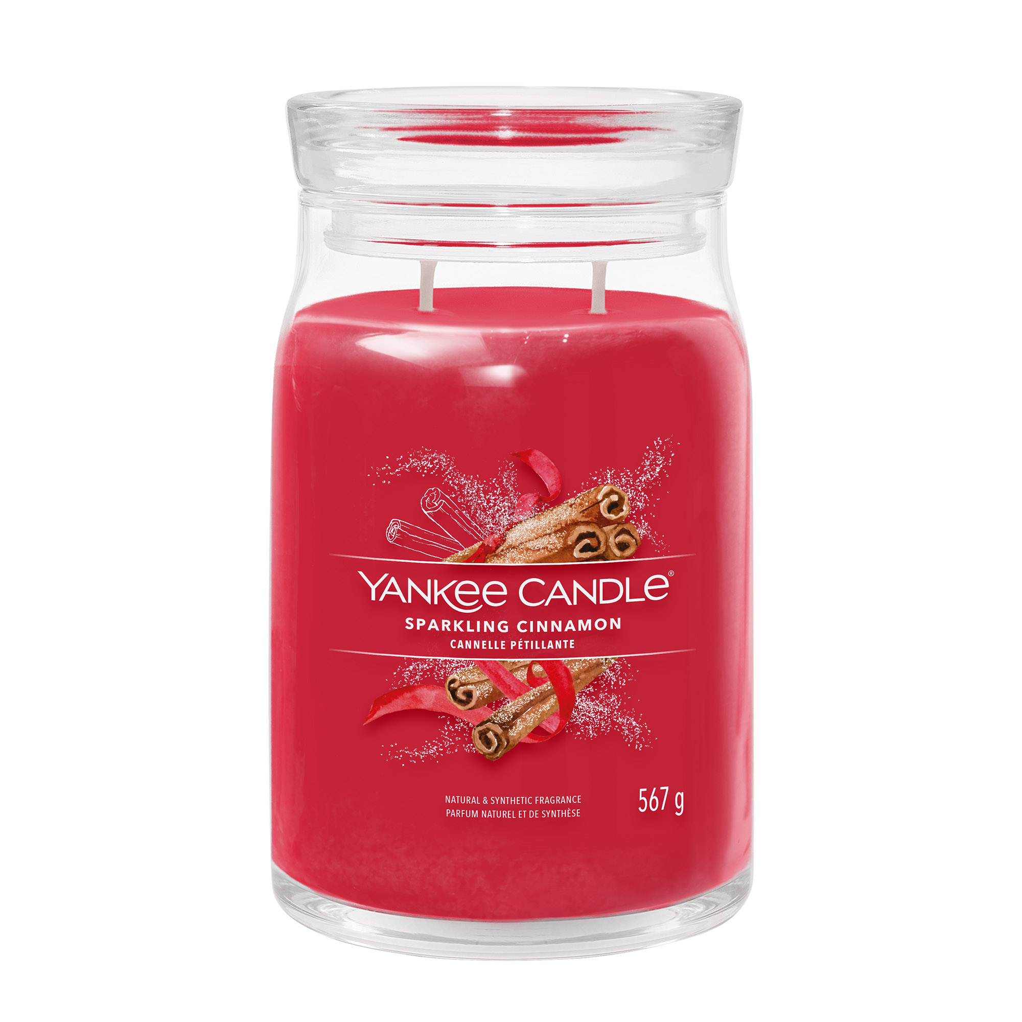 YANKEE CANDLE Große Signature Kerze SPARKLING CINNAMON 567 g Duftkerze