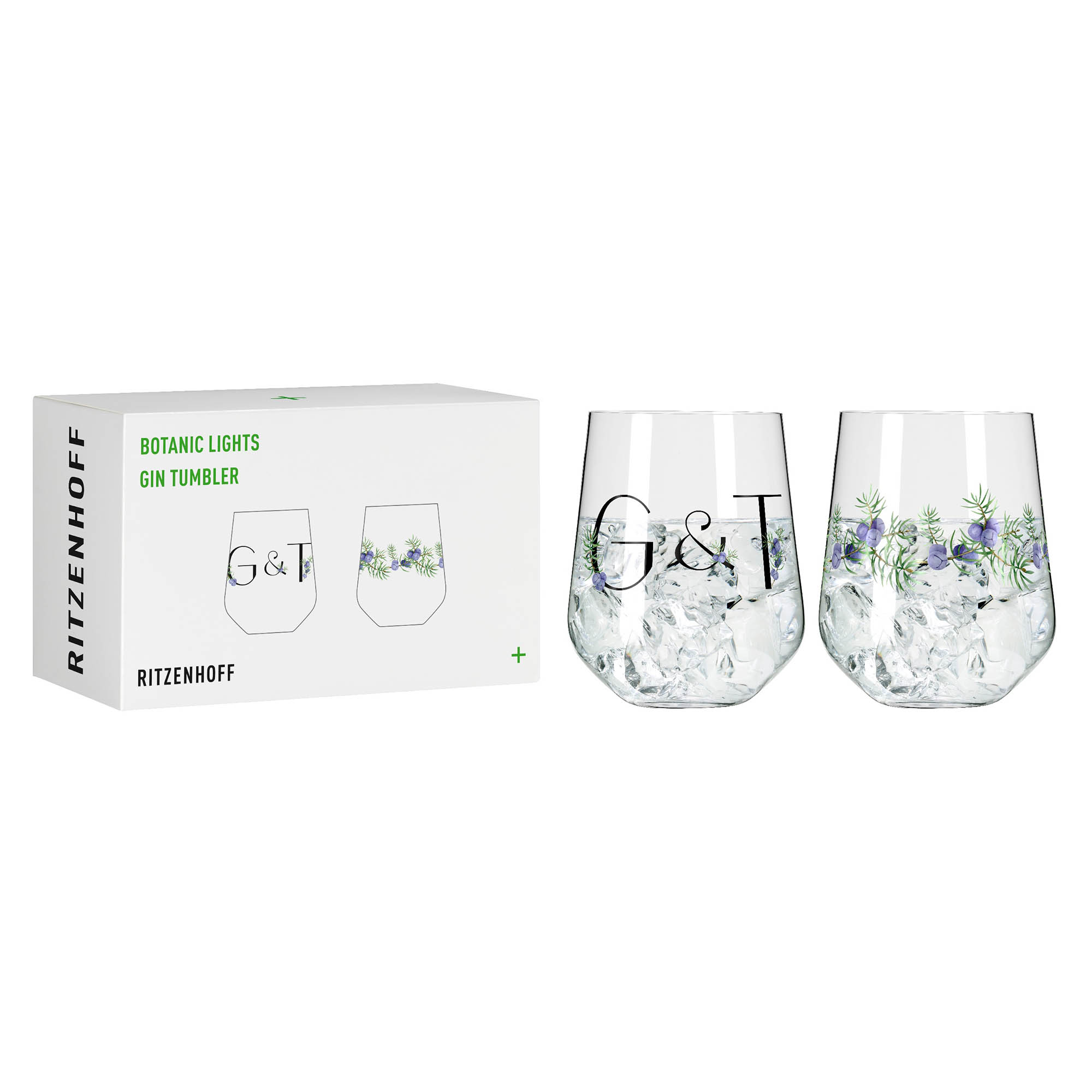 RITZENHOFF long drink glass set gin glass BOTANIC LIGHTS #5 / #6 each 710 ml 2 pieces