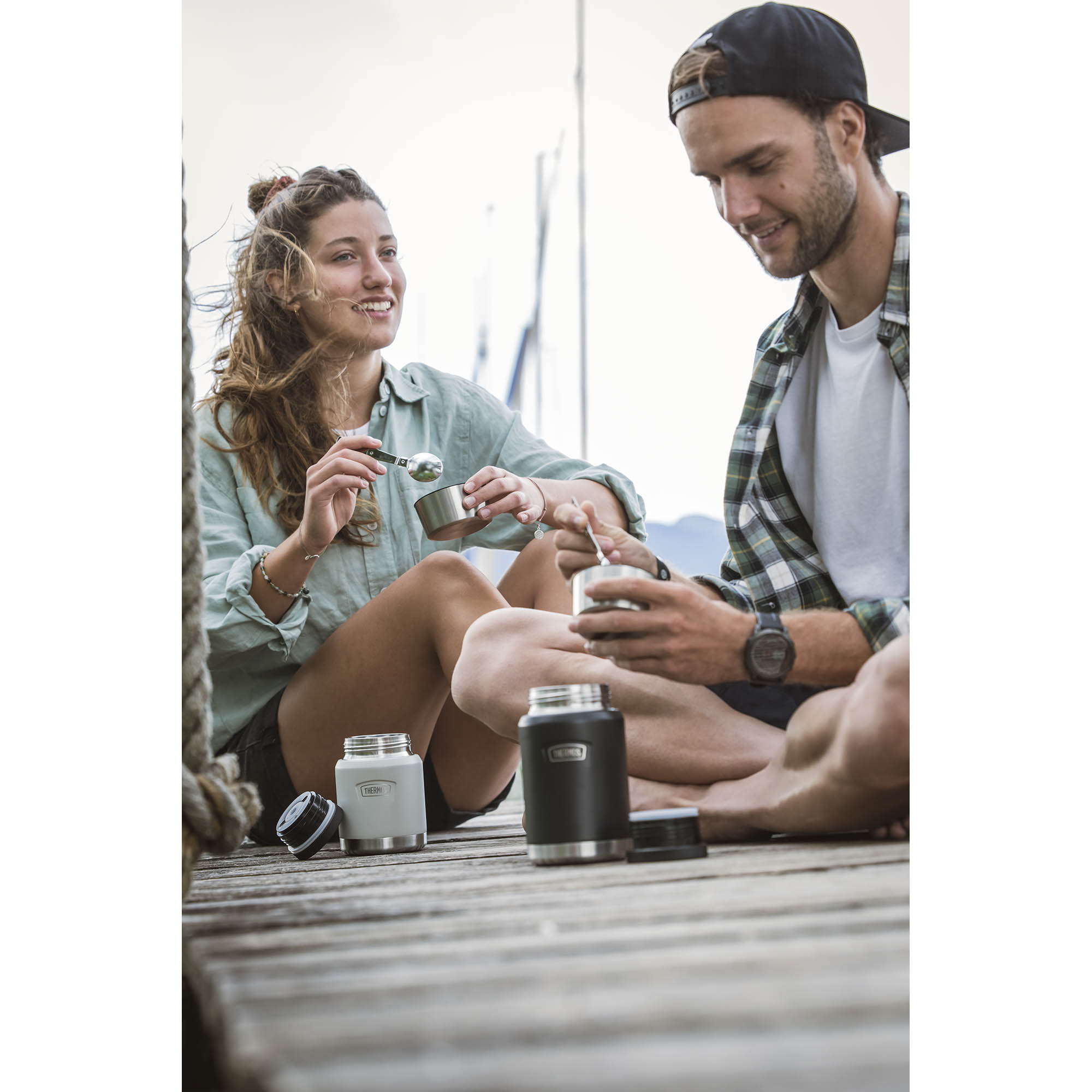 THERMOS insulated food jar ICON FOOD JAR 0.71 litre stainless steel double-walled forest