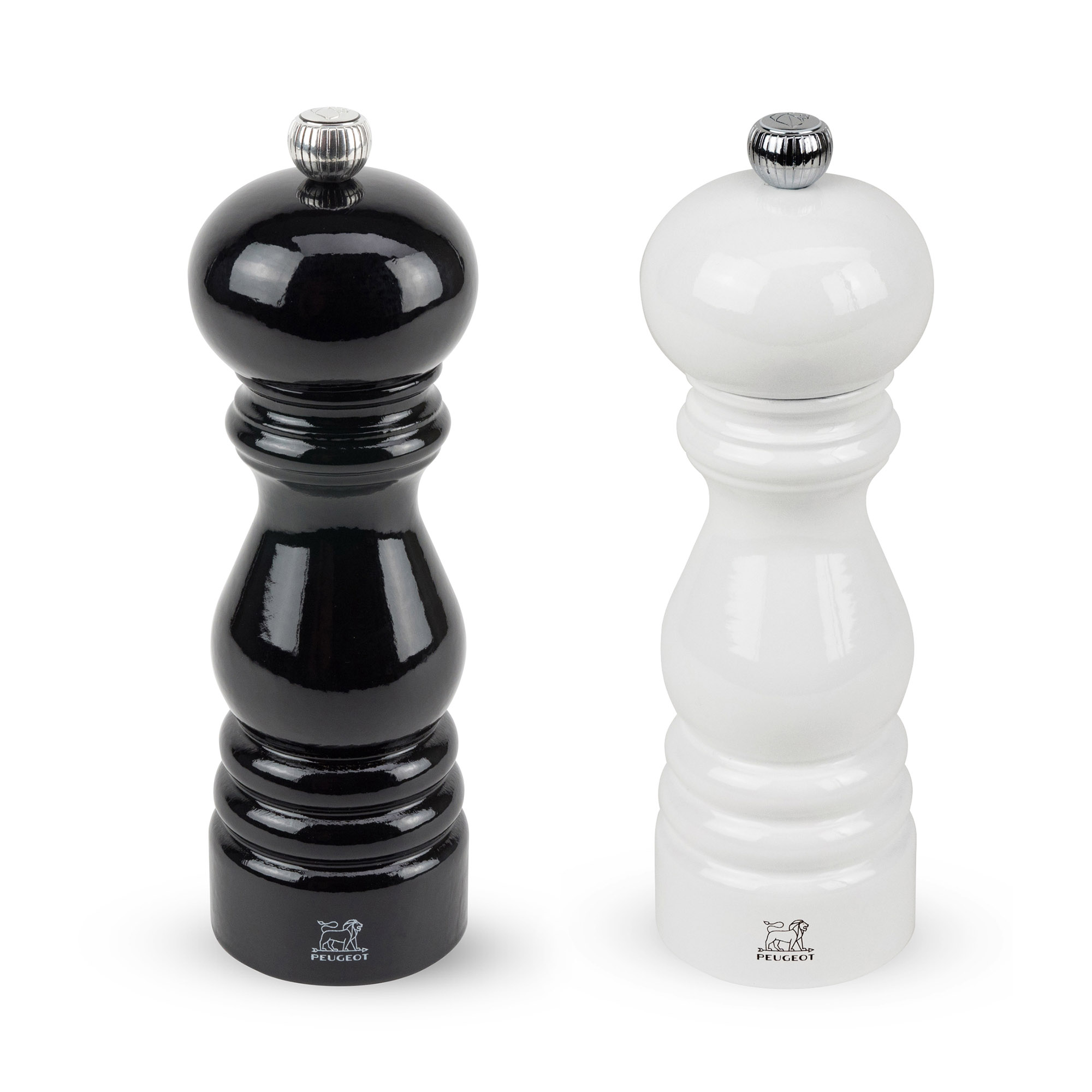 PEUGEOT 2er-Set PARIS DUO Salz- und Pfeffermühle 18 cm schwarz / weiß Zirlion