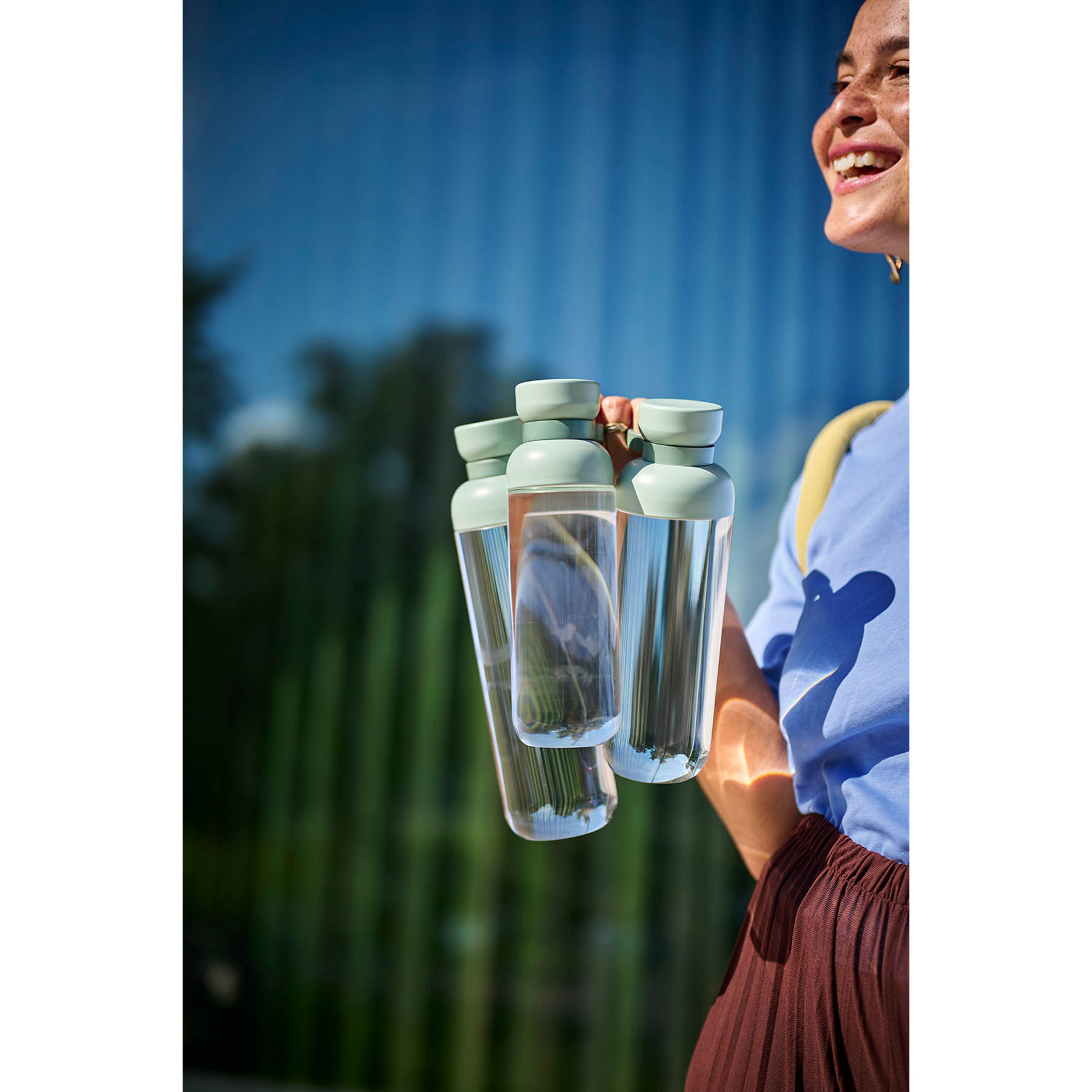 MEPAL VITA 0.7-litre water bottle, also suitable for fizzy drinks – Nordic Blue