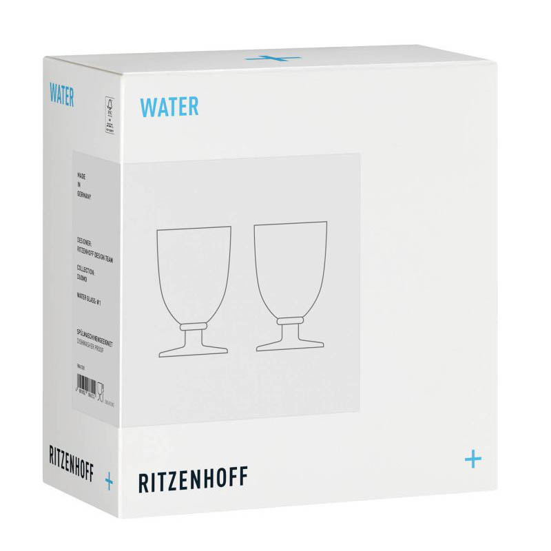 RITZENHOFF Wasserglas mit Fuß DUOMO 300 ml 2 Gläser im Set