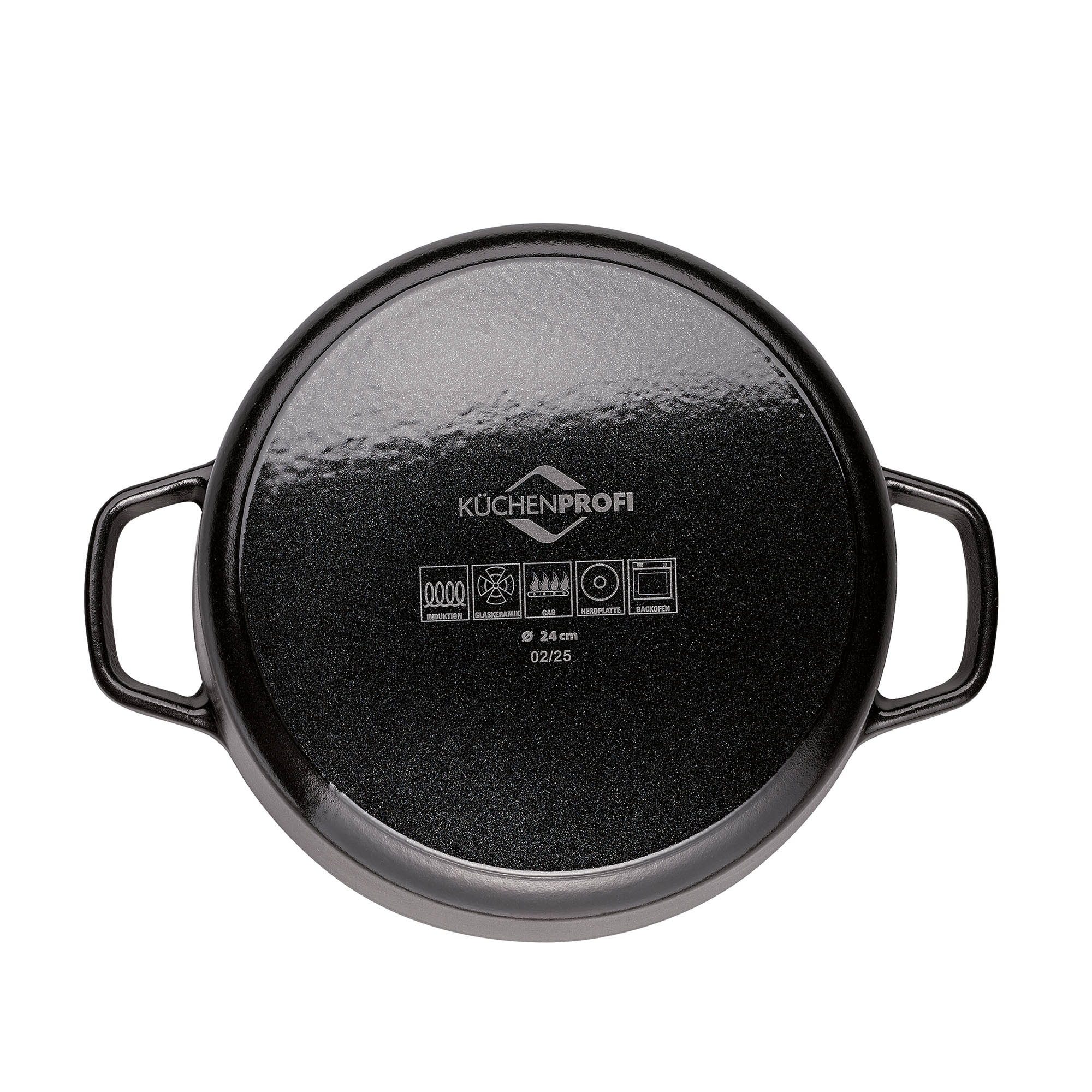 KÜCHENPROFI roasting pan BRETAGNE 24 cm 4.2 litres cast iron black