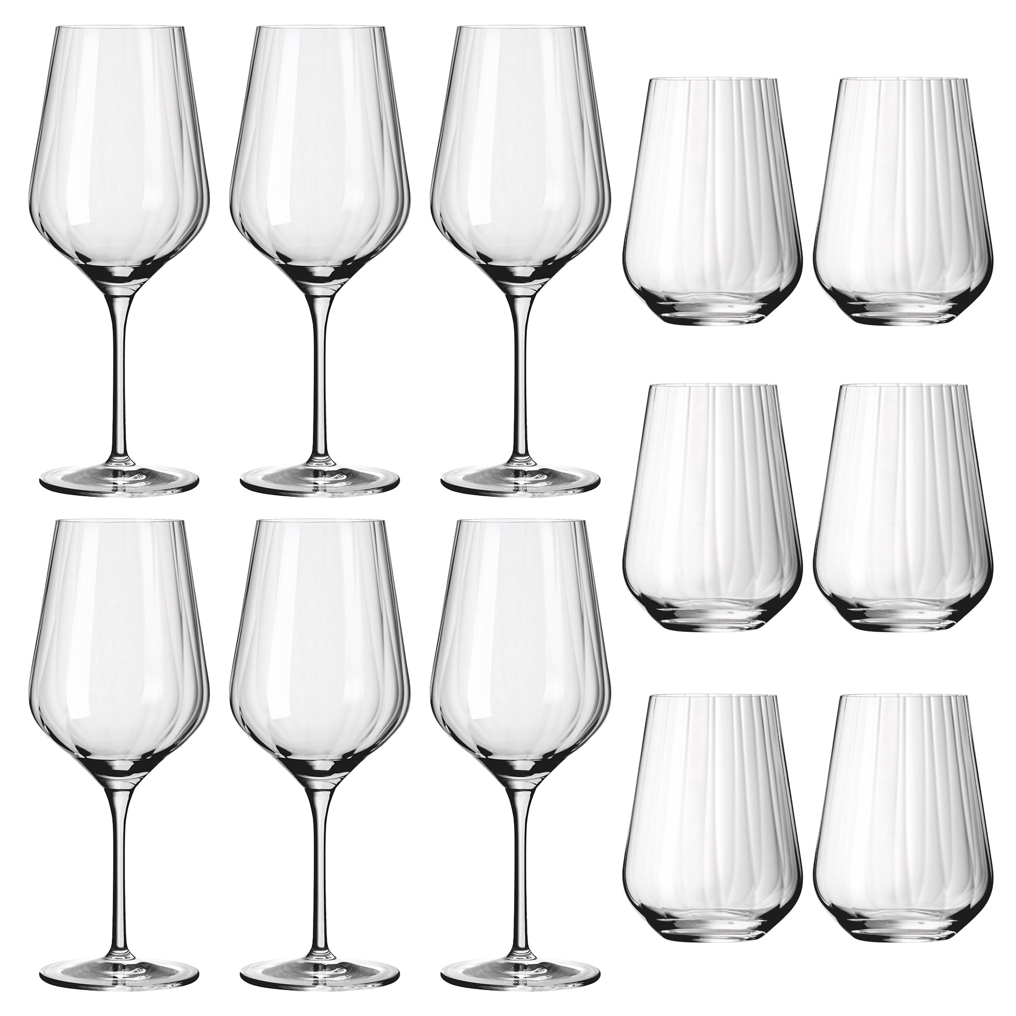 RITZENHOFF Rotwein- und Wasserglas-Set STERNSCHLIFF 12-teilig