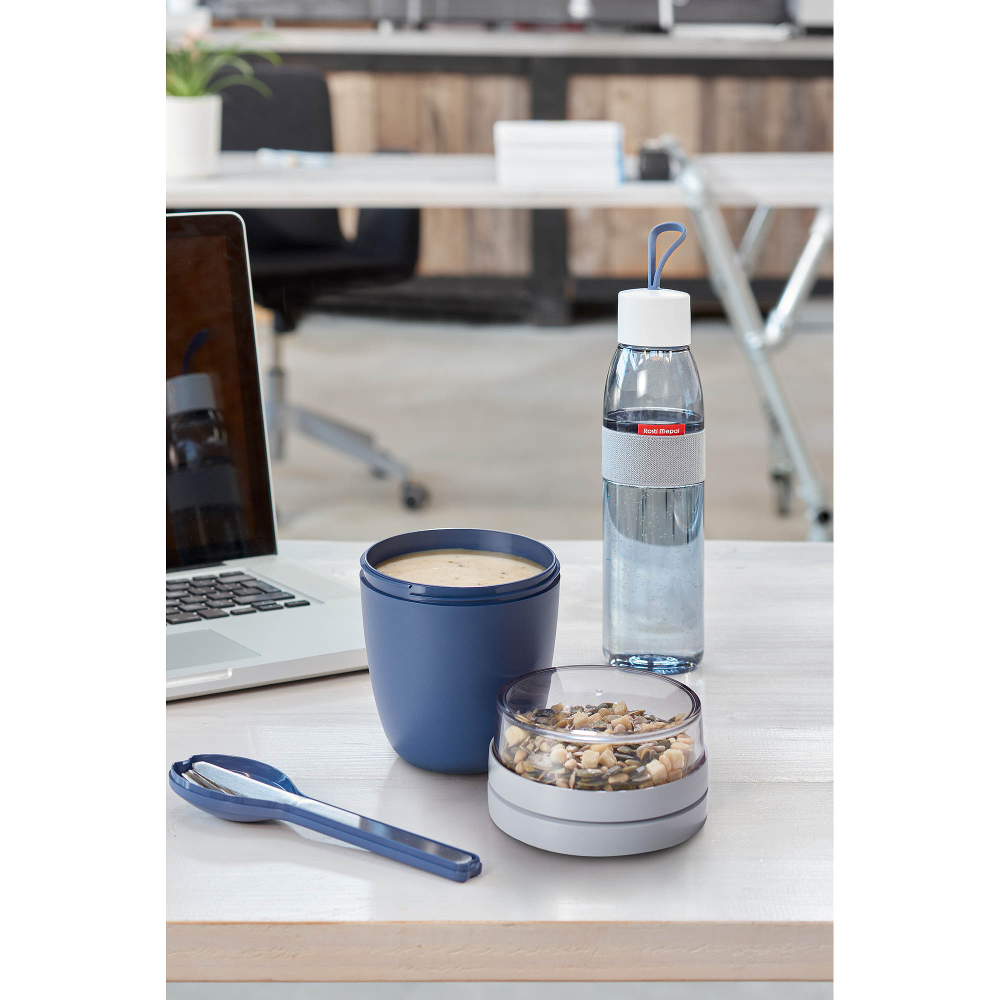 MEPAL Lunchpot ELLIPSE Lunchbox Snackbox mit 2 Behältern nordic sage