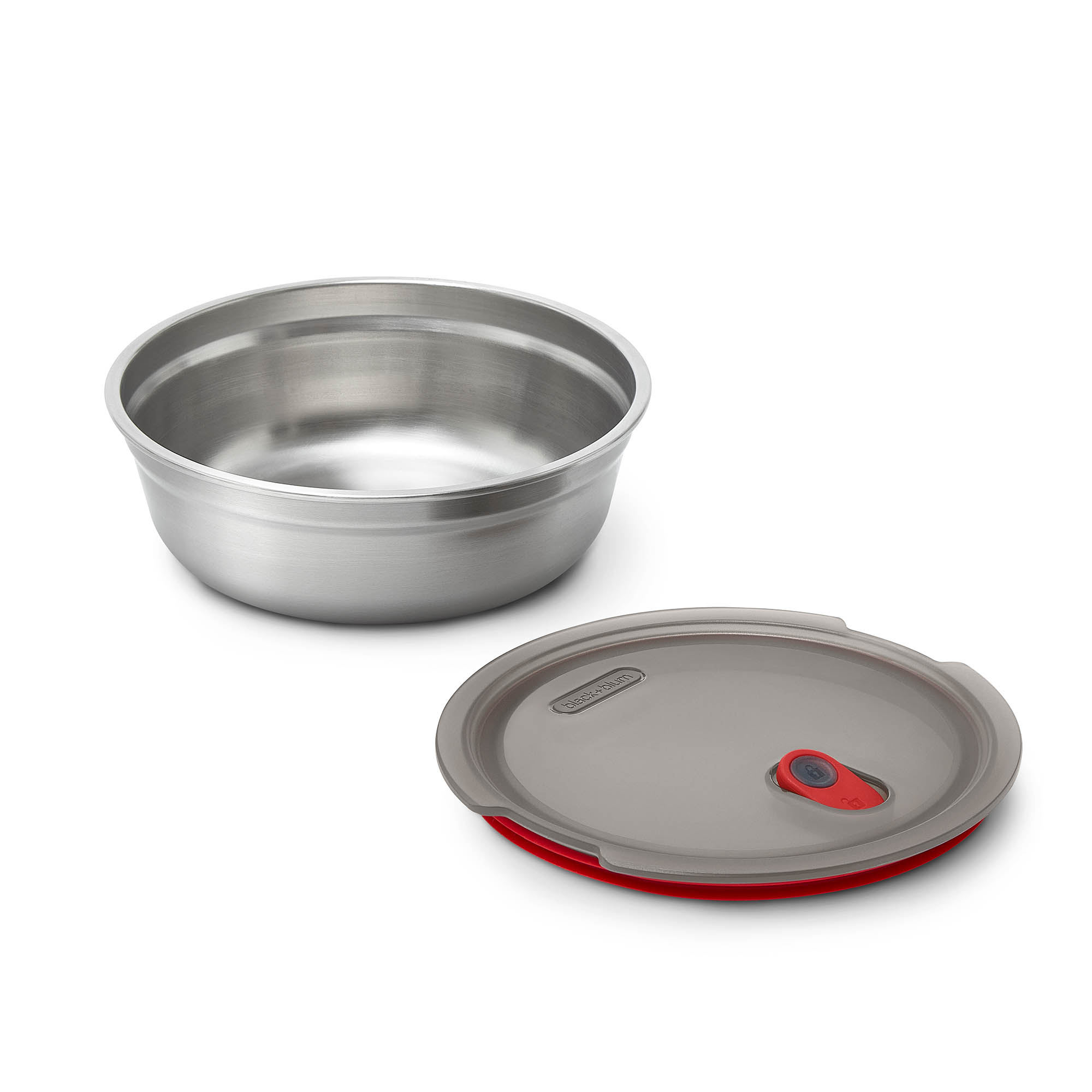 BLACK+BLUM Multifunctional Bowl Lunchbox, Stainless Steel, Small, Round, 17 cm, 5.8 cm high, 650 ml