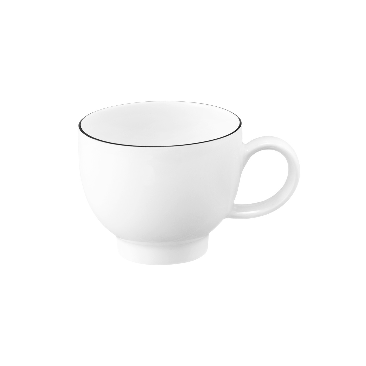 Seltmann Weiden Espressotasse Lido Black Line, 1-tlg., Porzellan, Espressoobertasse 0,09 l
