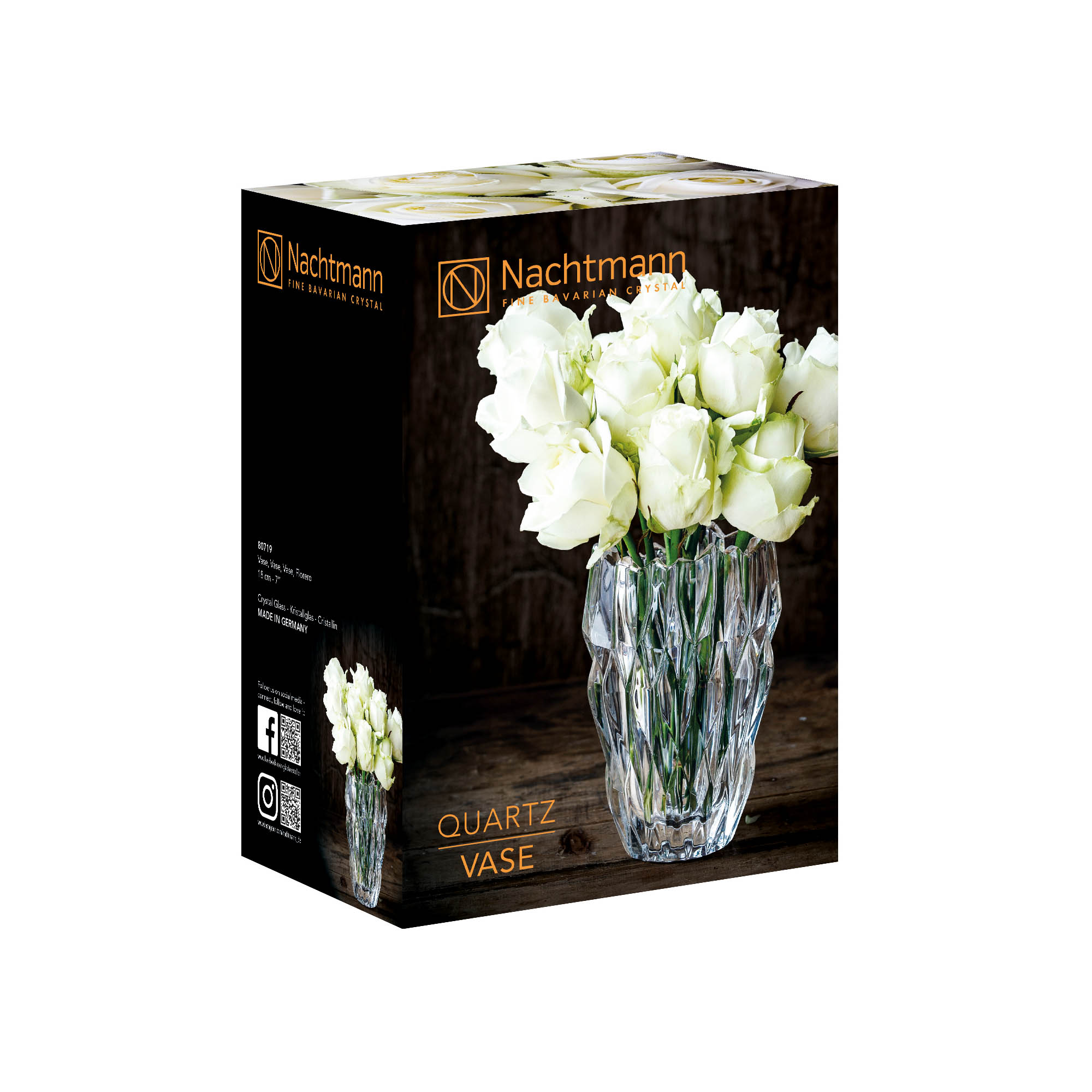 NACHTMANN QUARTZ series flower vase 16 cm oval