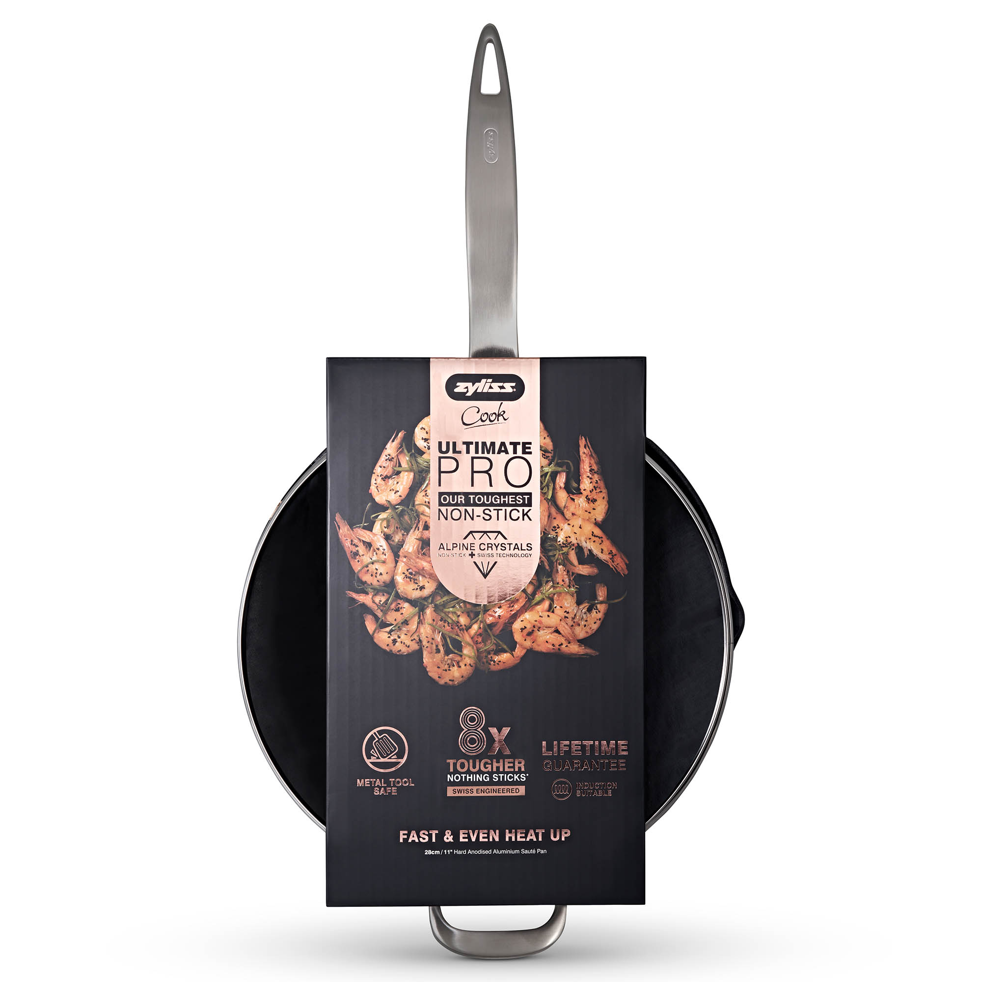 ZYLISS Schmorpfanne ULTIMATE PRO 28 cm Glasdeckel Antihaftbeschichtung