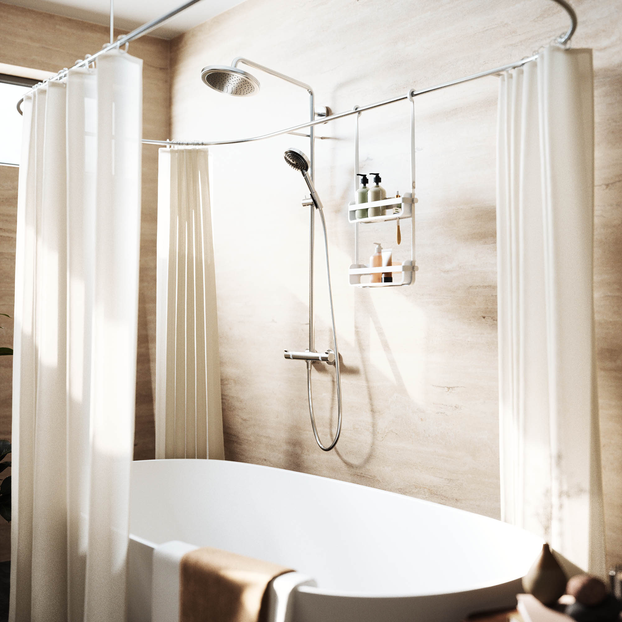 UMBRA shower tray shower caddy FLEX white