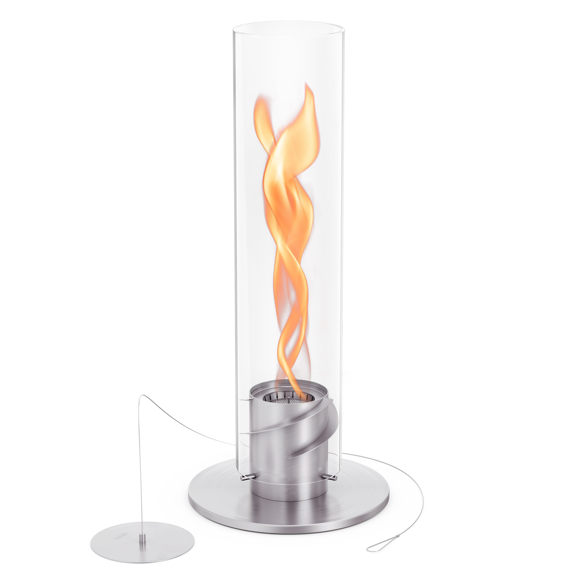 HÖFATS Tischfeuer SPIN classic 1200 mit Bio-Burner silber