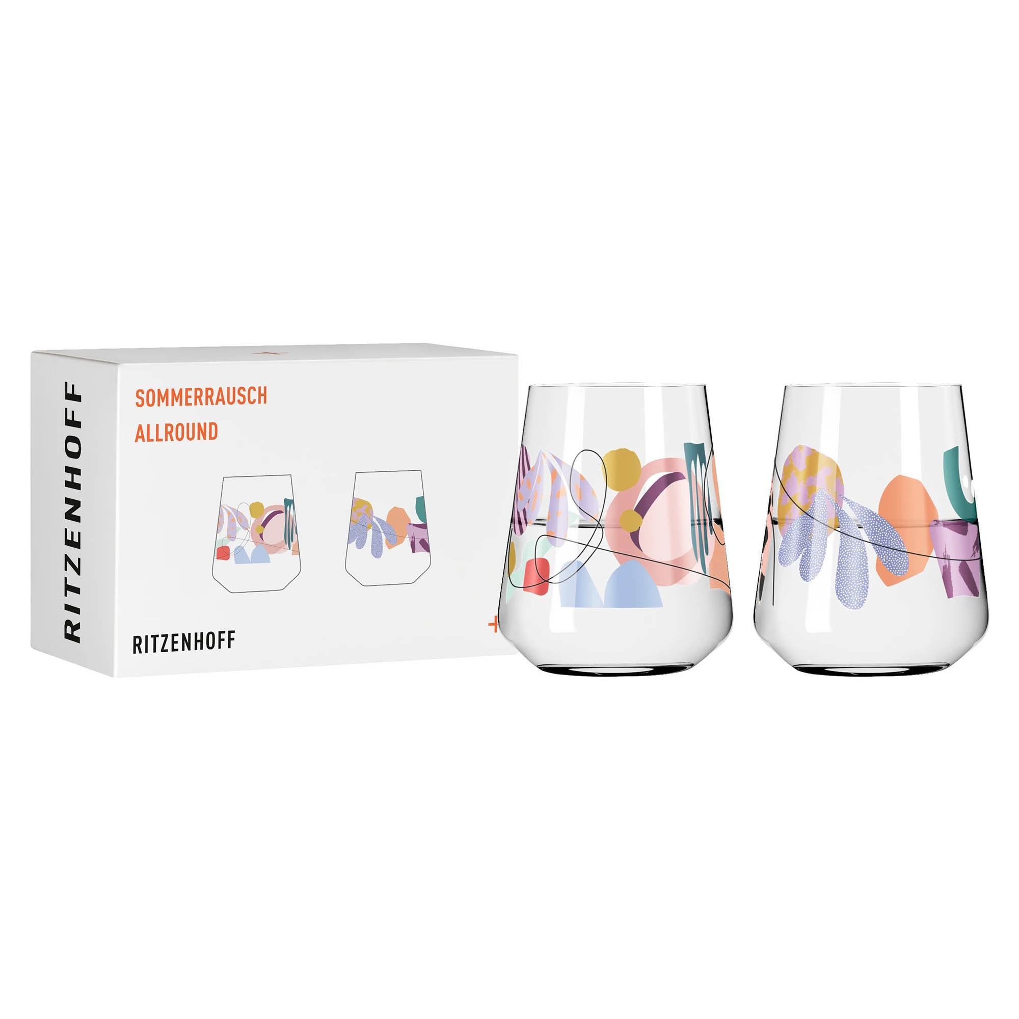 RITZENHOFF Wasserglas-Set Allround-Glas SOMMERRAUSCH 2er Set Inhalt je 500 ml