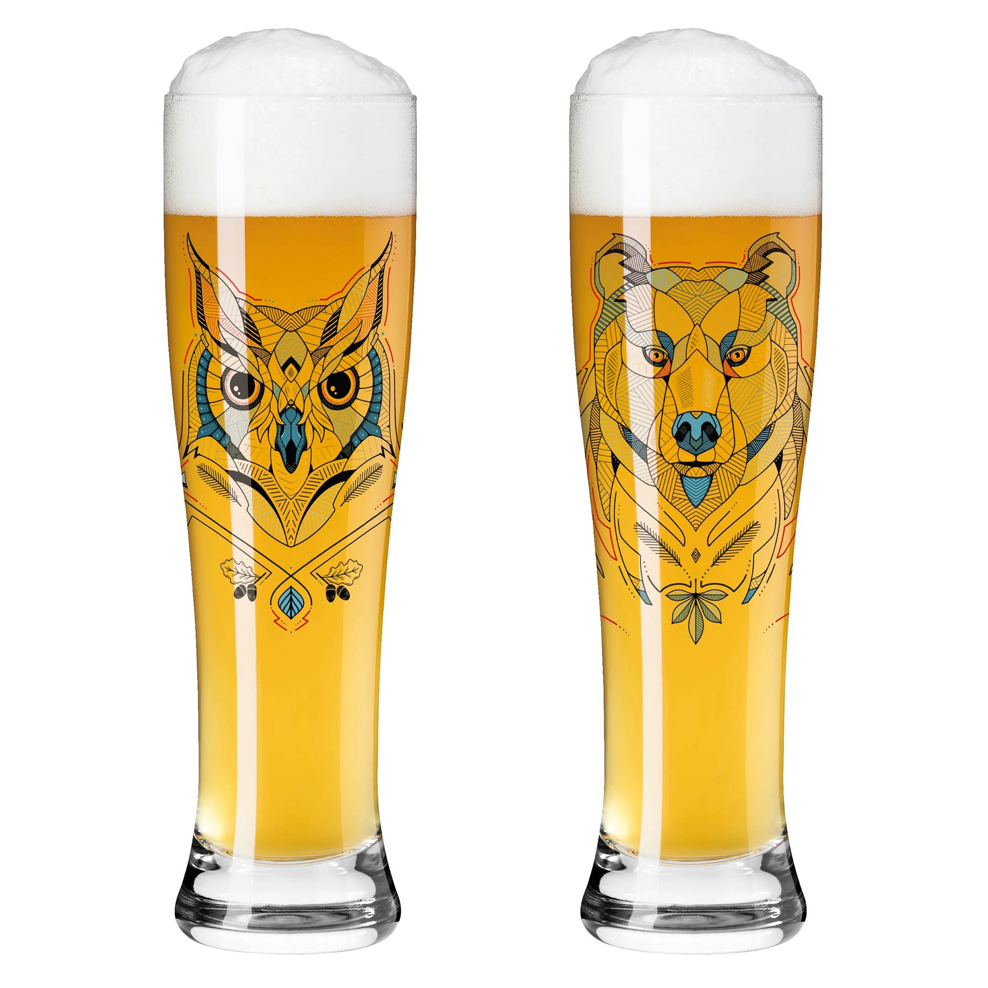 RITZENHOFF wheat beer glass wheat beer glass BRAUCHZEIT #1 / #2 Set of 2 pieces 646 ml each