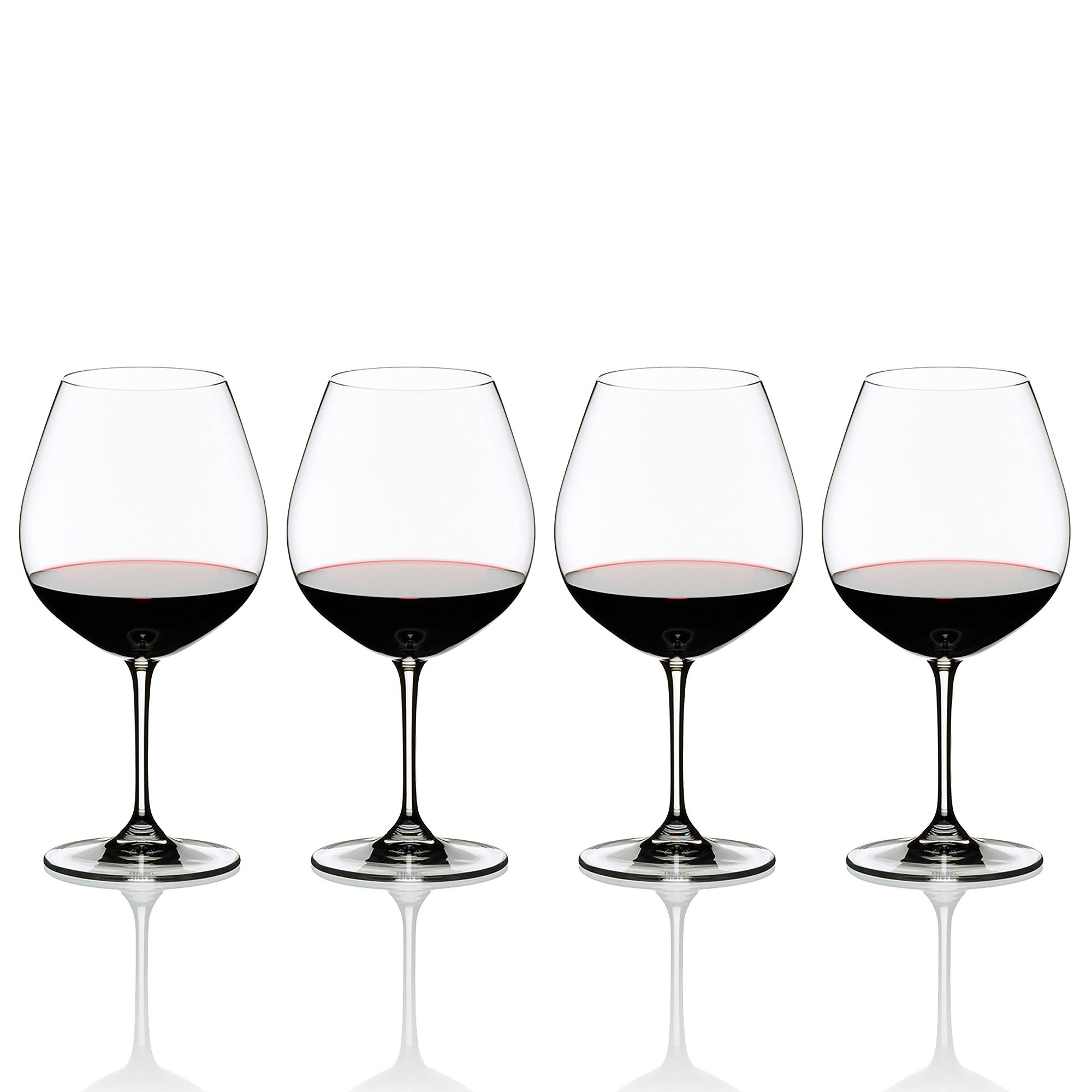 RIEDEL Serie VINUM Pinot Noir / Burgunder rot 725 ml 4er-Vorteils-Set