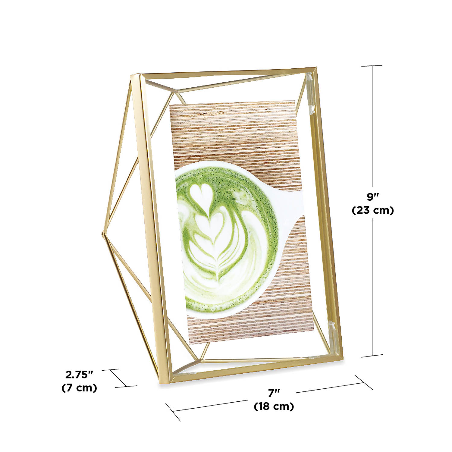 UMBRA picture frame PRISMA for pictures 13 x 18 cm brass matt finish