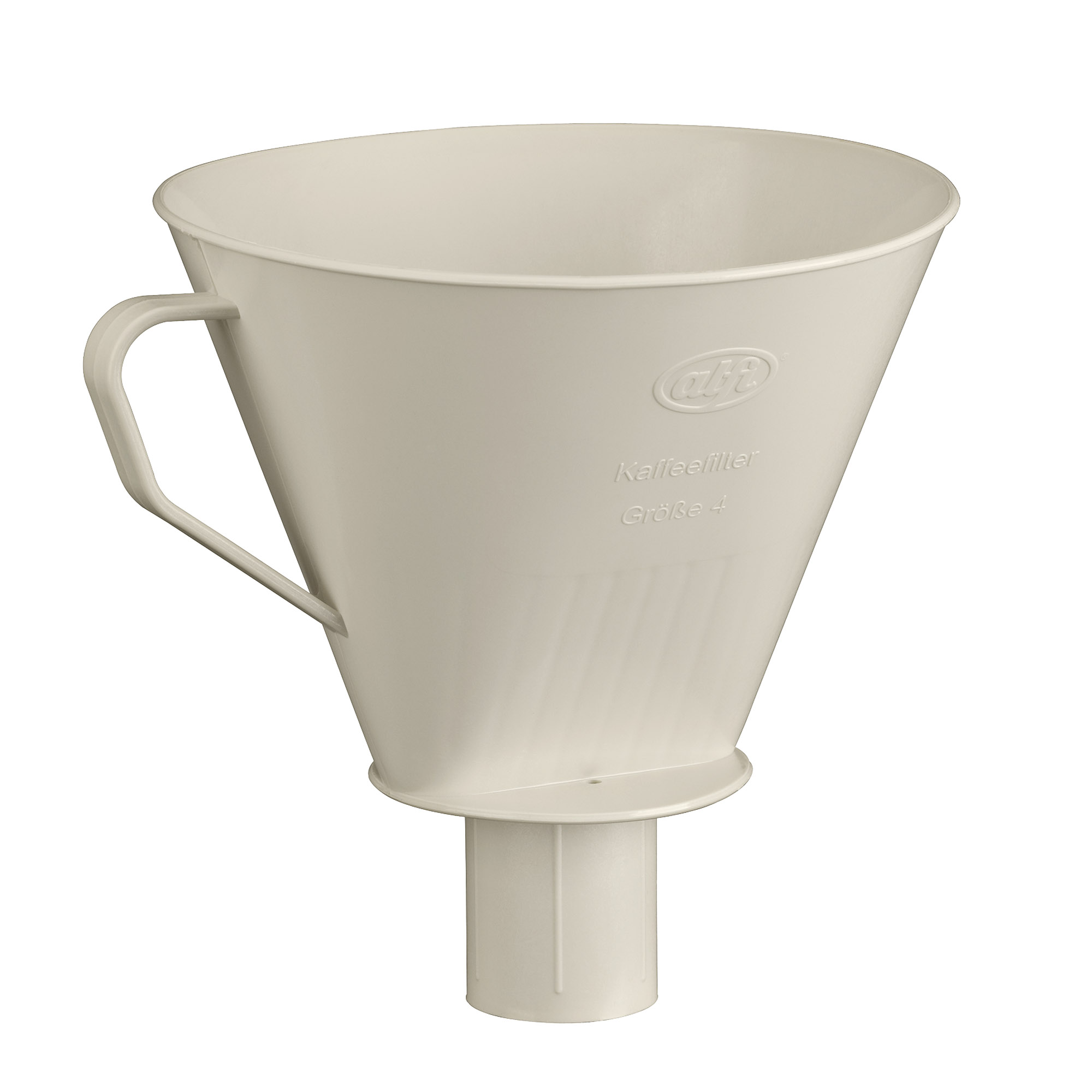 ALFI Kaffeefilter AROMA PLUS Größe 4 mit Stutzen aus Bio-Kunststoff beige