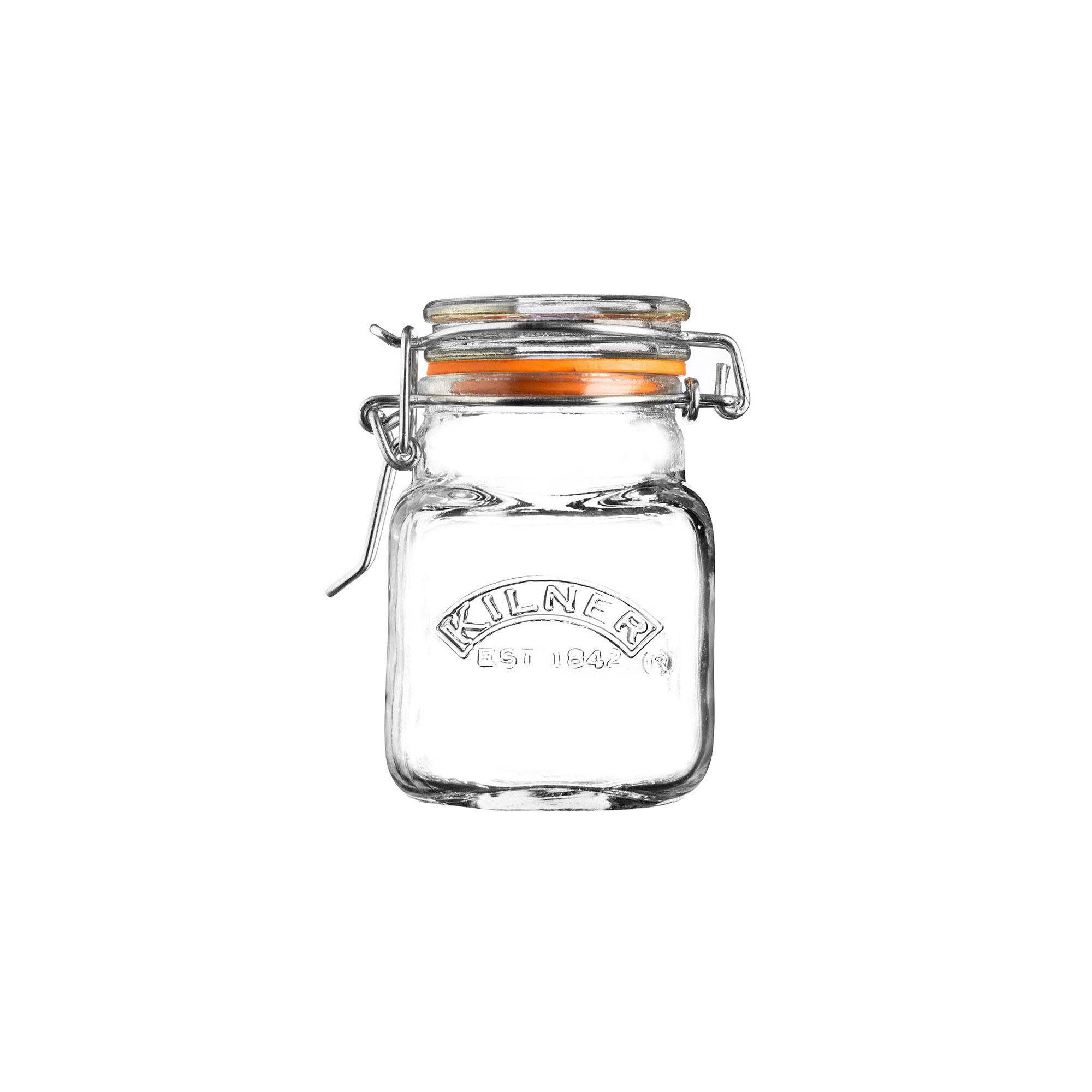KILNER Bügelverschlussglas quadratisch 70 ml Vorratsglas Gewürzglas