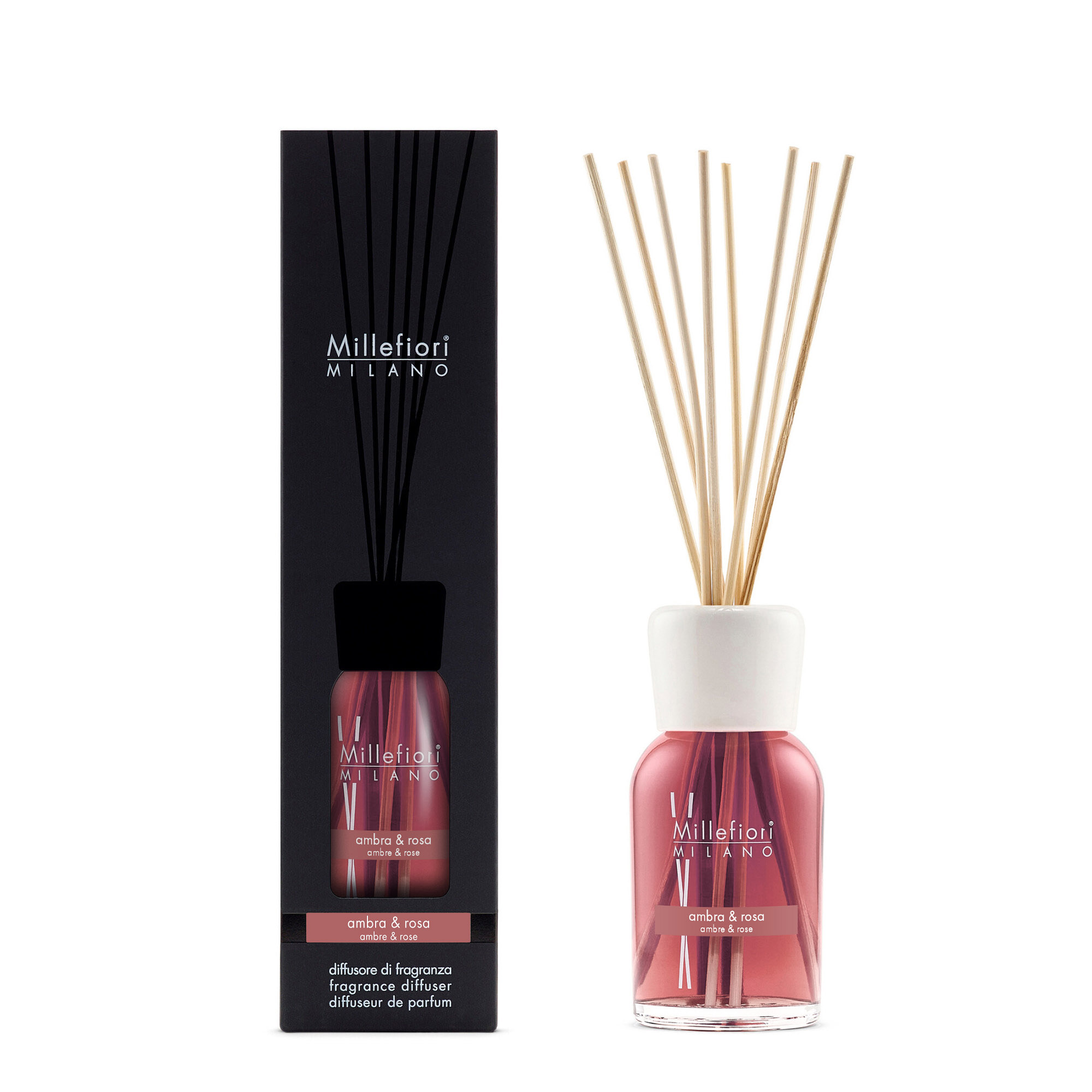MILLEFIORI MILANO Raumduft Diffuser 250 ml AMBRA & ROSA