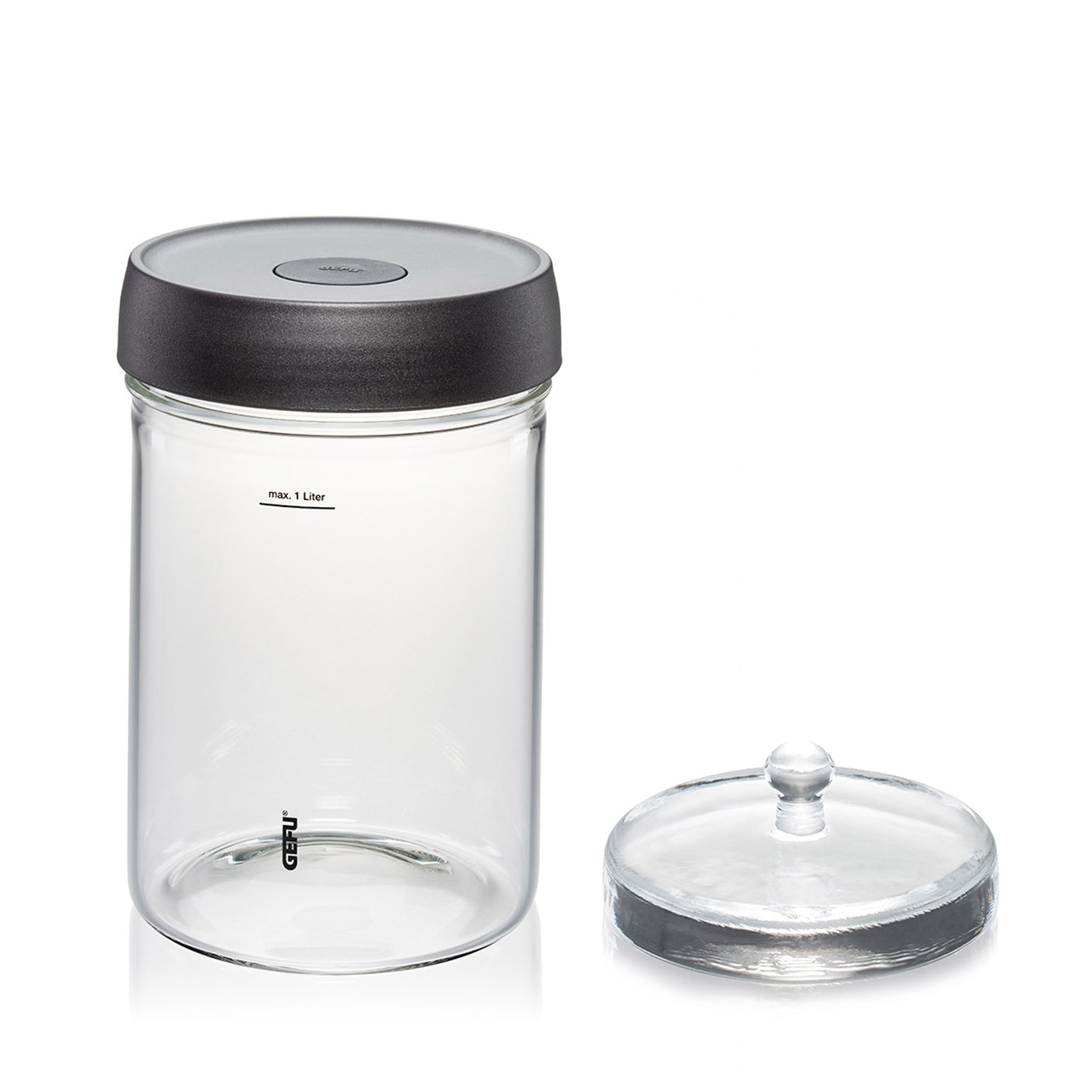 GEFU Fermentierglas NATIVO 0,5 Liter mit Ferment Vent-System und Glasgewicht
