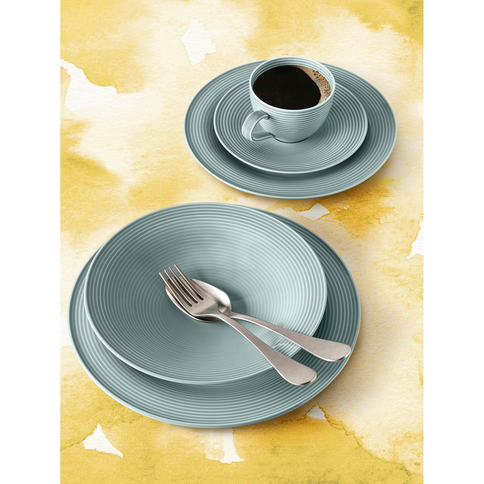 Seltmann Weiden BEAT color glaze 003 Tafelservice 12-teilig arktisblau