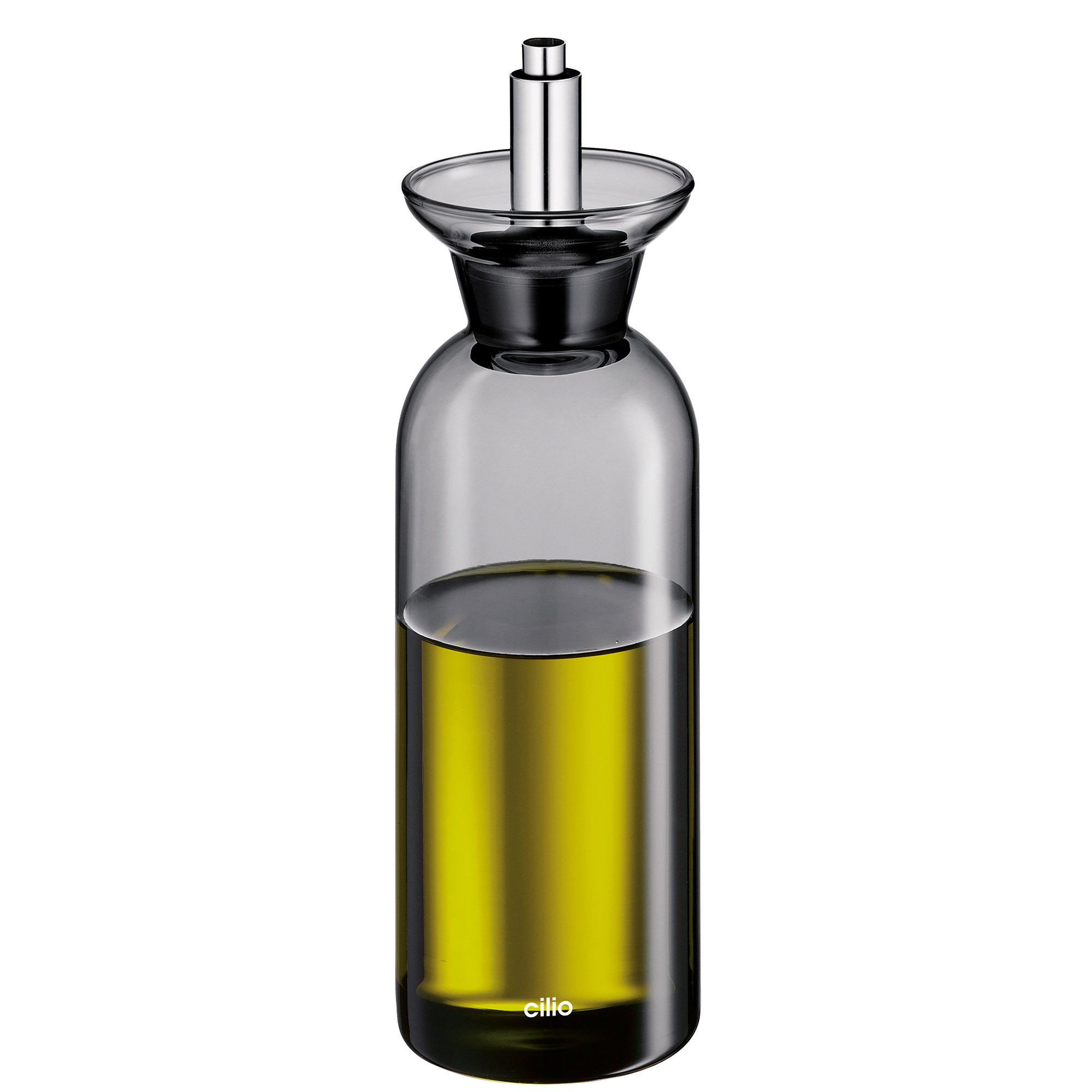 CILIO Essig-/Ölflasche LIGURIA 450 ml aus Borosilikatglas grau getönt