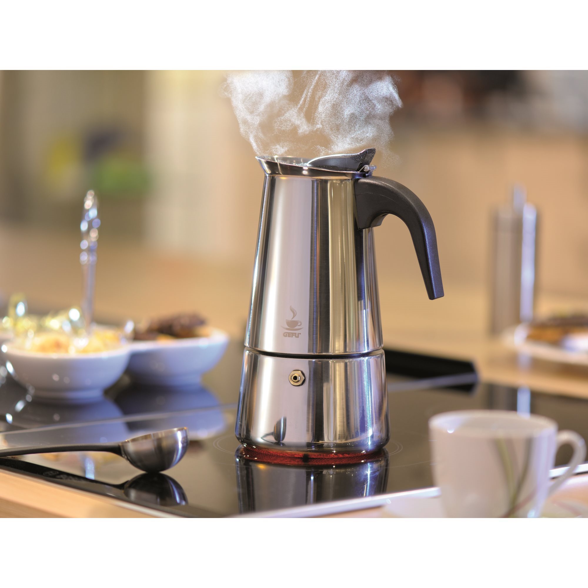 GEFU Espressokocher EMILIO 4 Tassen aus Edelstahl