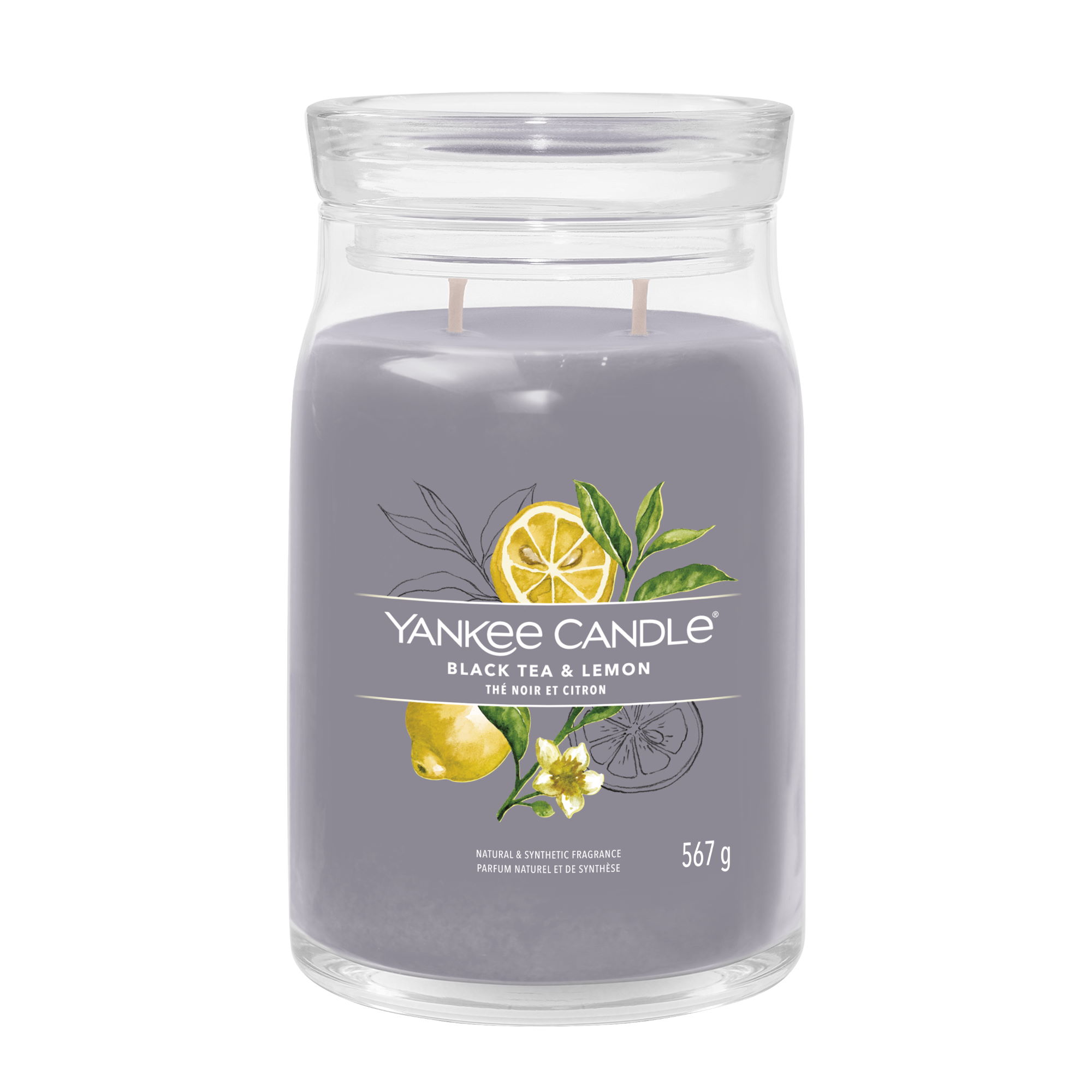 YANKEE CANDLE Große Signature Kerze BLACK TEA & LEMON 567 g Duftkerze