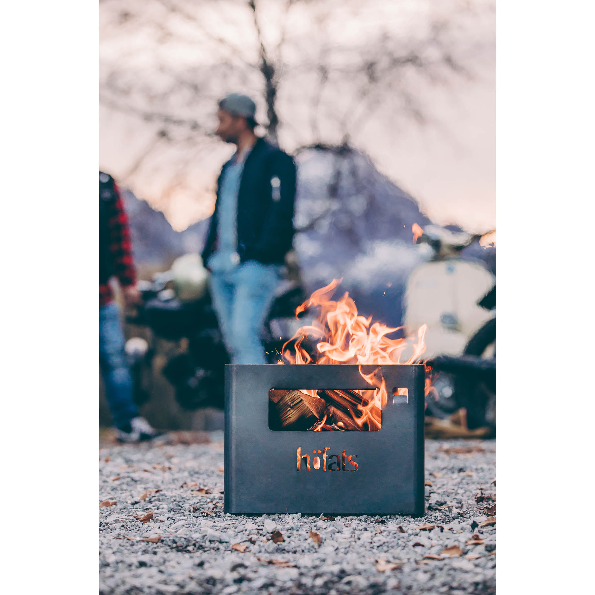 HÖFATS Feuerkorb BEER BOX aus Corten-Stahl