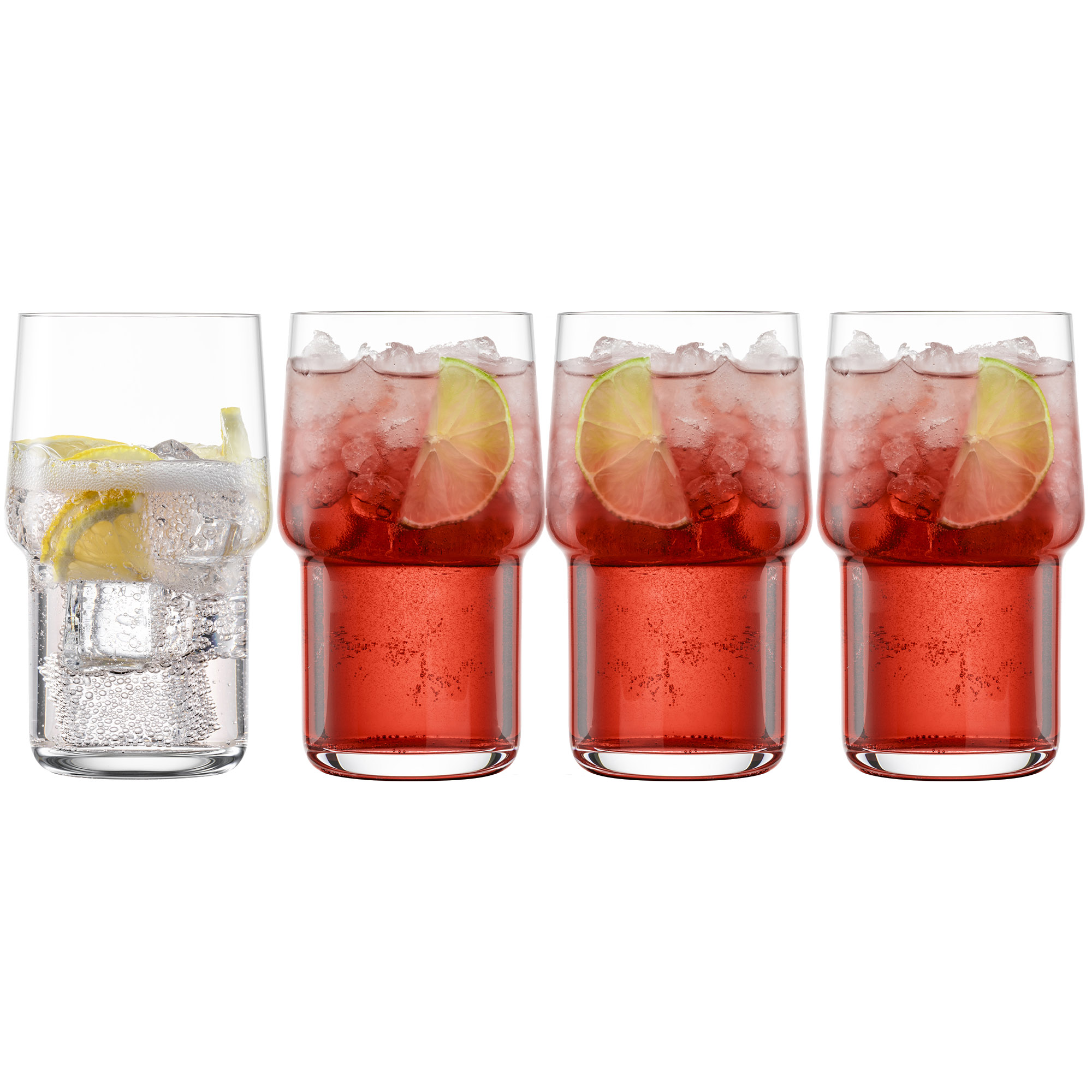 ZWIESEL GLAS Serie CLICK Longdrinkglas Bierglas stapelbar 4 Stück je 476 ml