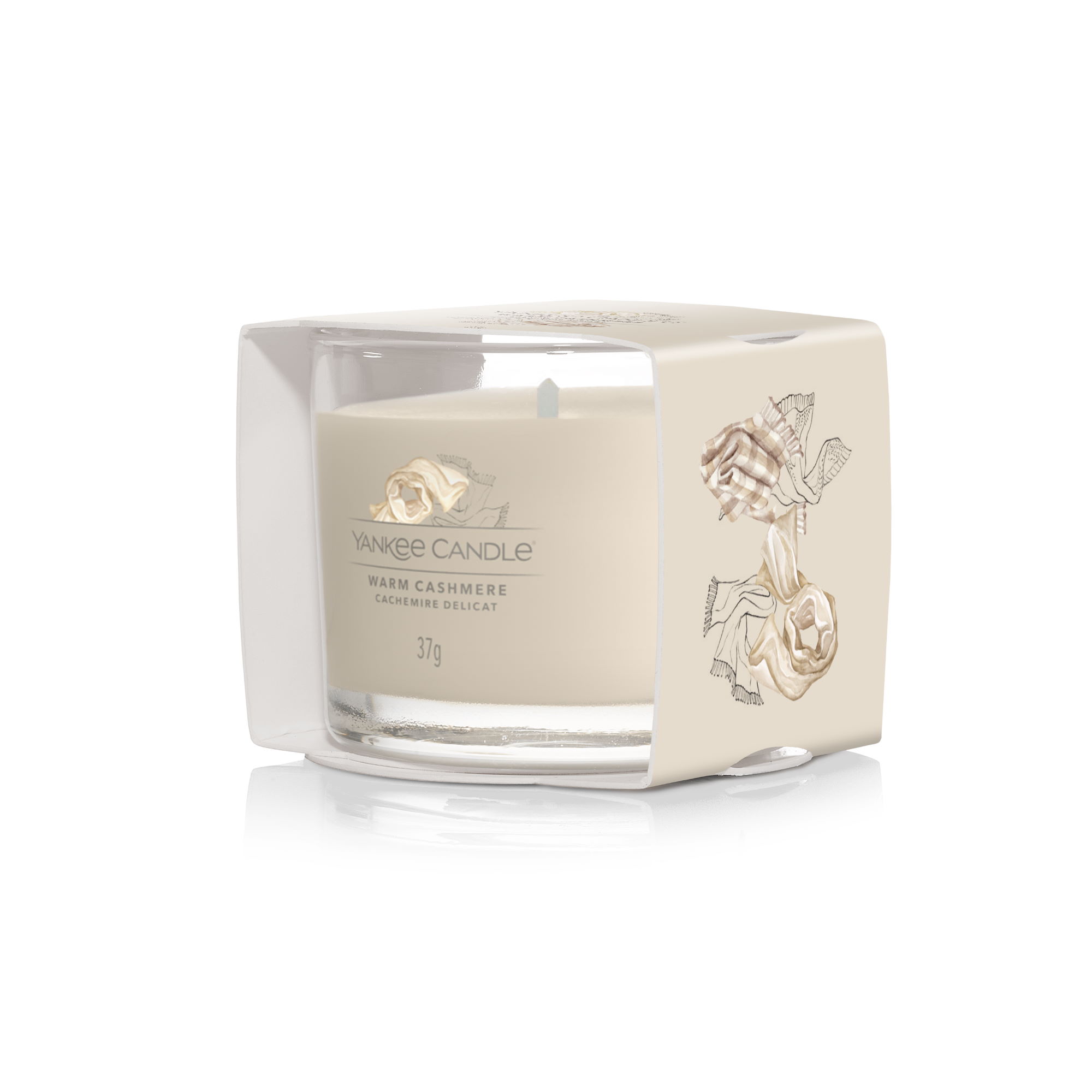 YANKEE CANDLE Glasvotivkerze WARM CASHMERE 37 g Duftkerze