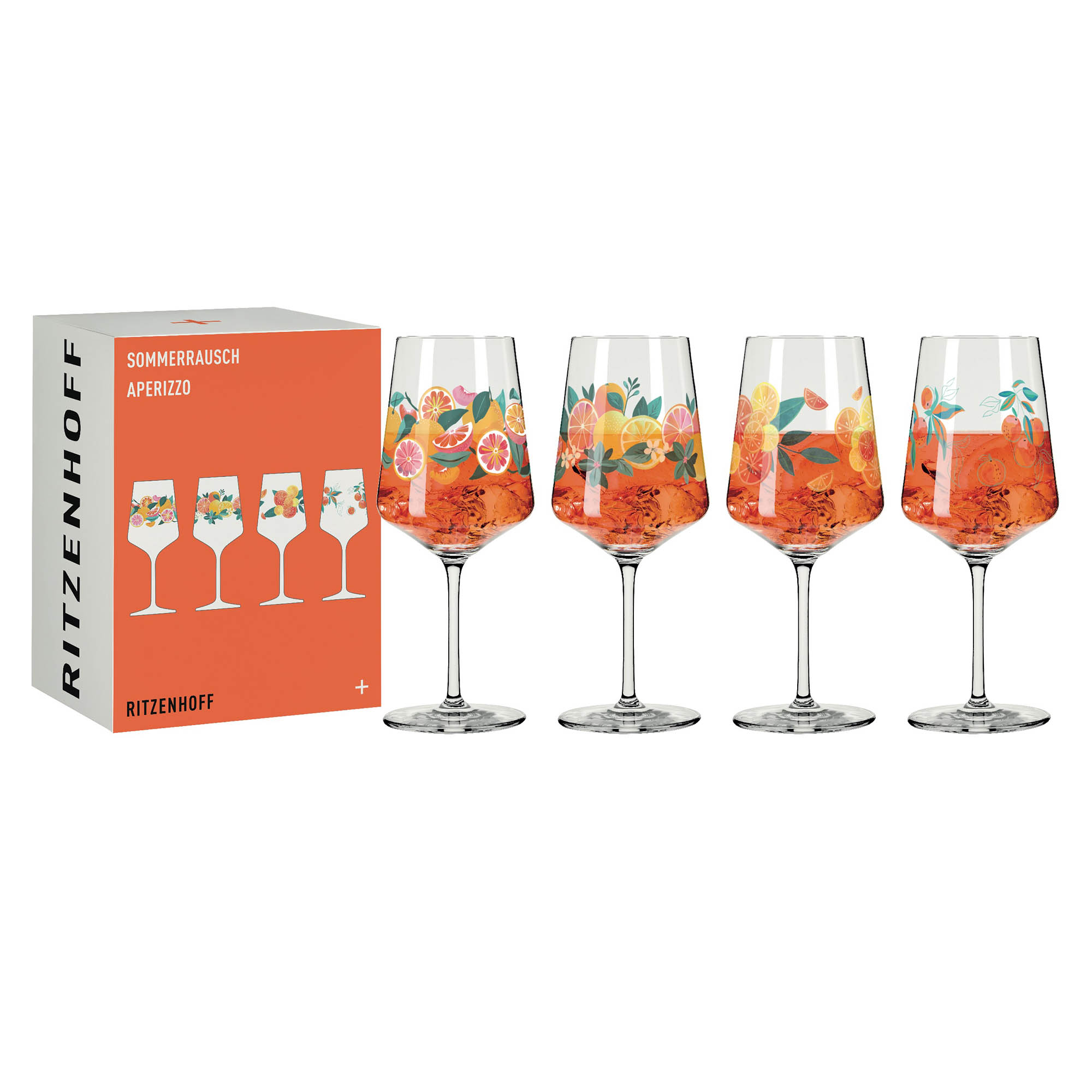 RITZENHOFF Aperitif-Glas SOMMERRAUSCH  F25 Aperizzo 4er Set Inhalt je 544 ml