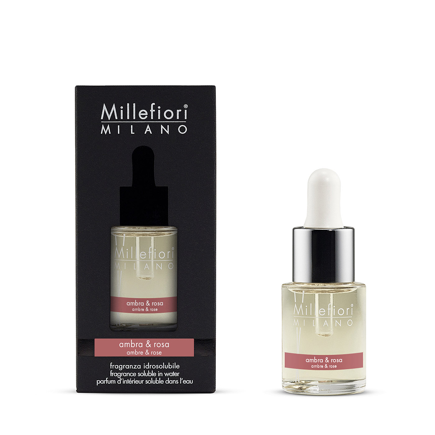 MILLEFIORI MILANO wasserlösliches Duftöl 15 ml AMBRA & ROSA