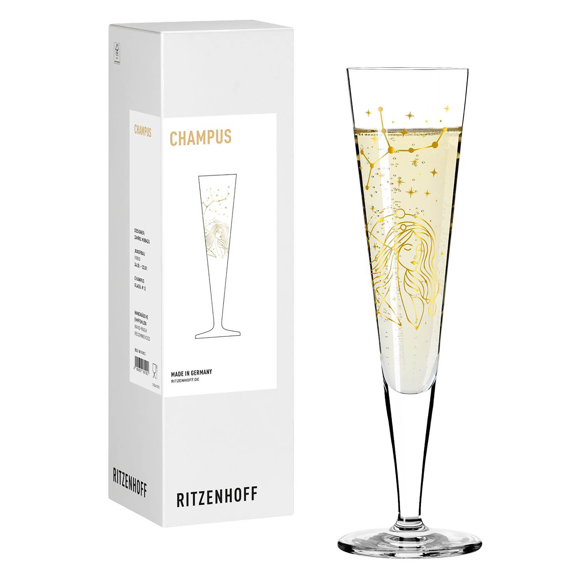 RITZENHOFF Champagne glass ASTRO # 12 - Virgo Capacity 205 ml