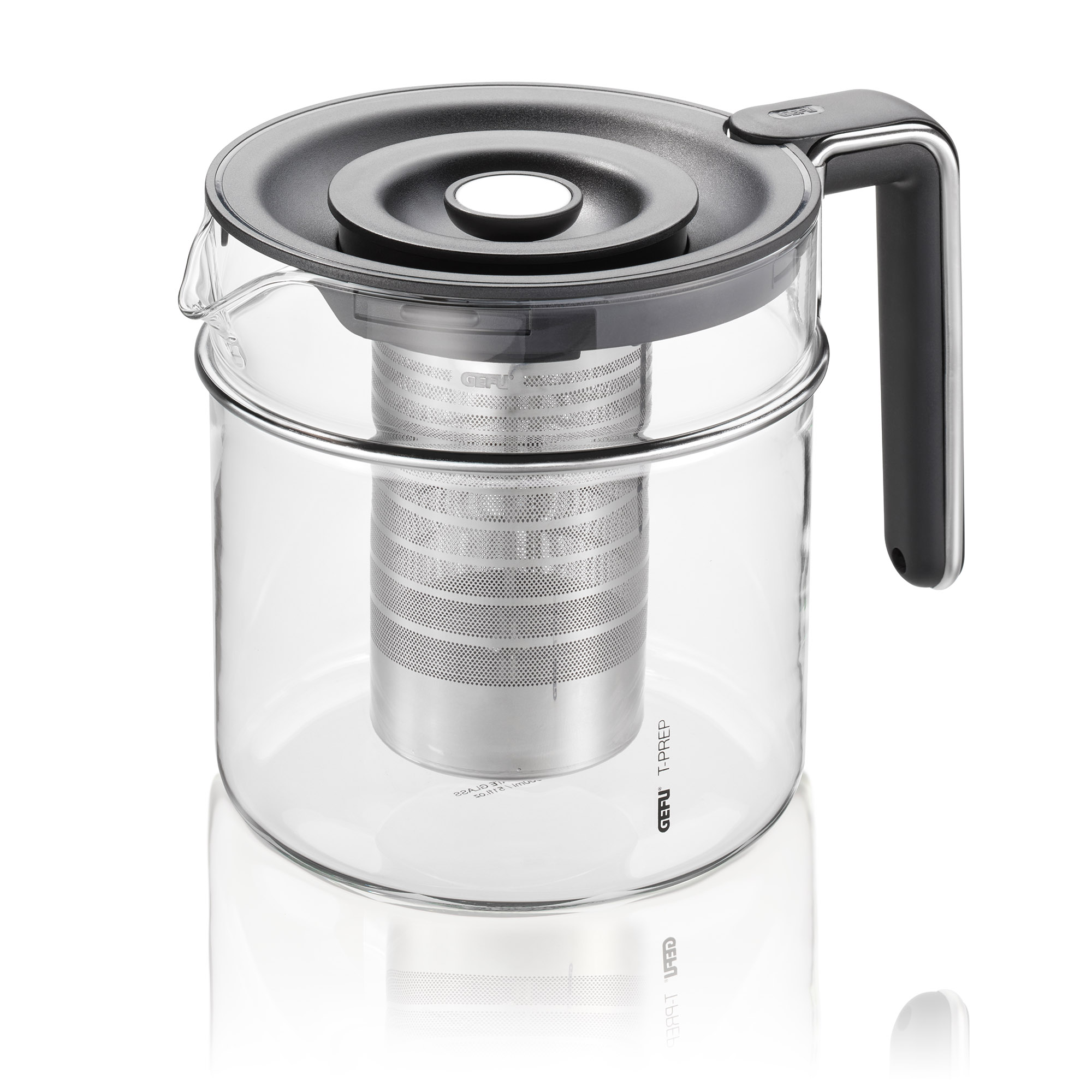 GEFU Teekanne T-PREP mit Brüh-Stopp-Funktion 1,5 Liter für 5 - 6 Tassen