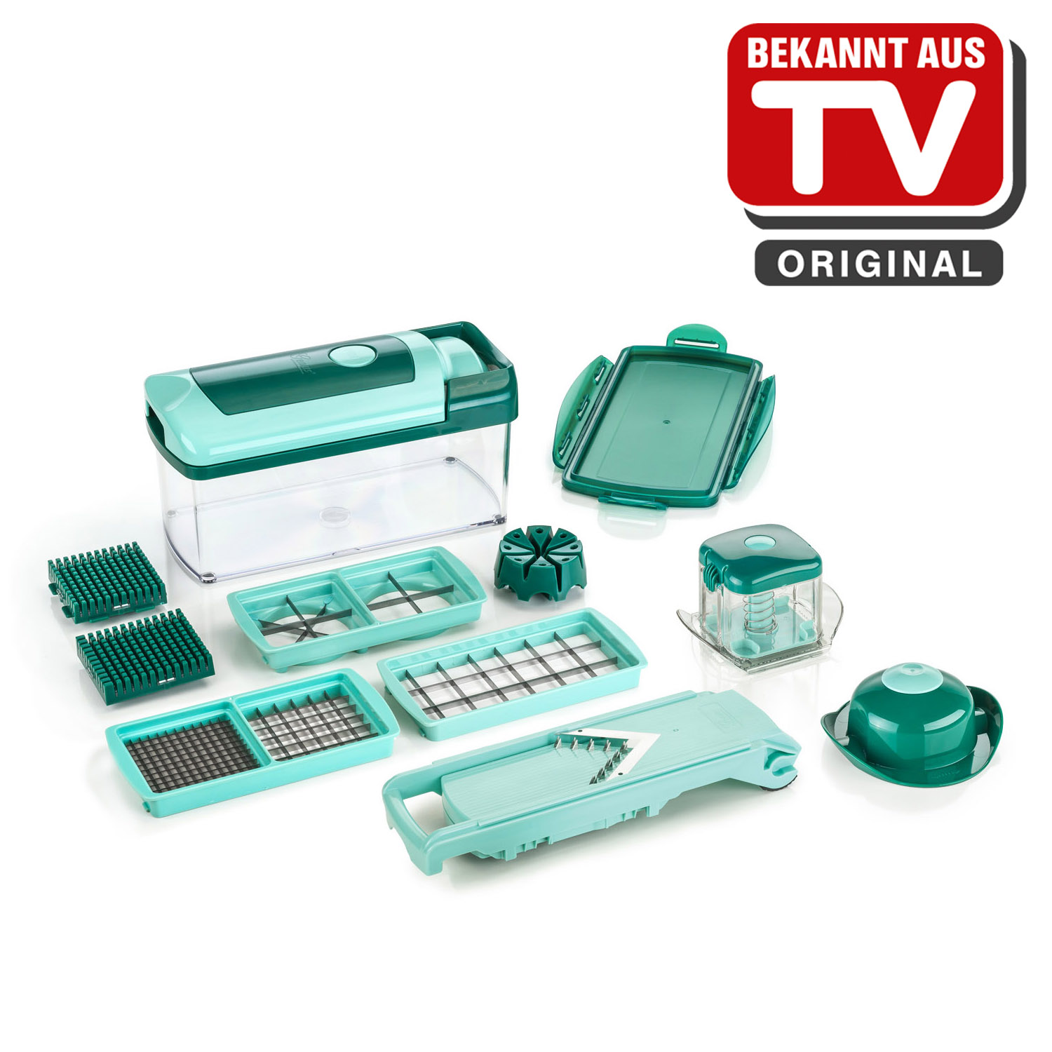 GENIUS Nicer Dicer Fusion Set 13-teilig grün Multifunktions-Schneider