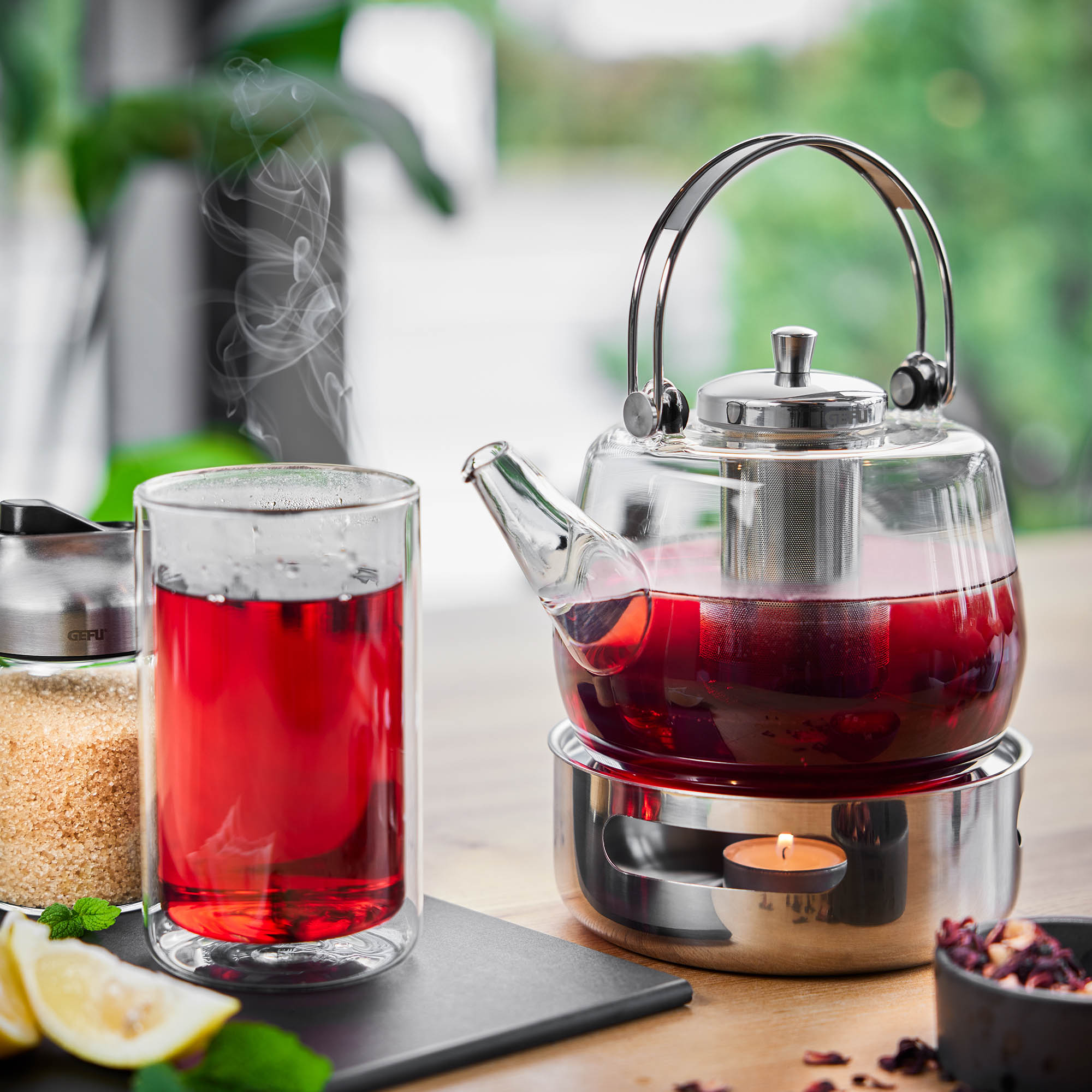 GEFU INFUSA teapot with stainless steel tea strainer 1.0 litre for 5 - 6 cups