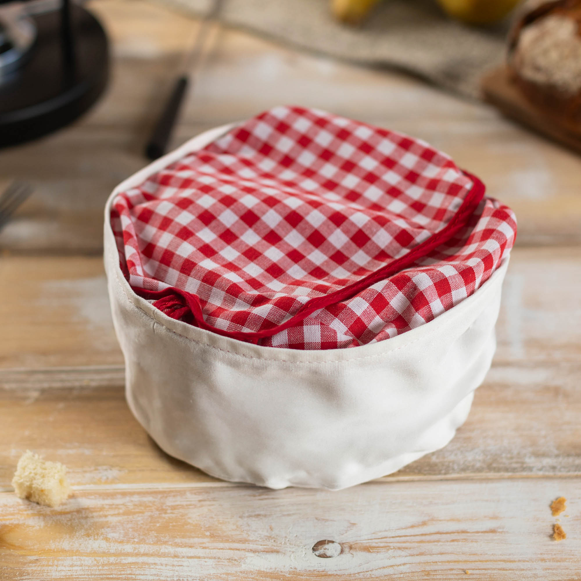 KUHN RIKON Fondue-Brotsack Brotkorb KARO 24 cm Baumwolle