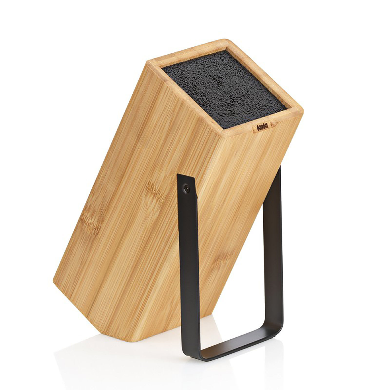 KELA Messerblock KIRIL aus Bambusholz mit flexiblem Borsteneinsatz