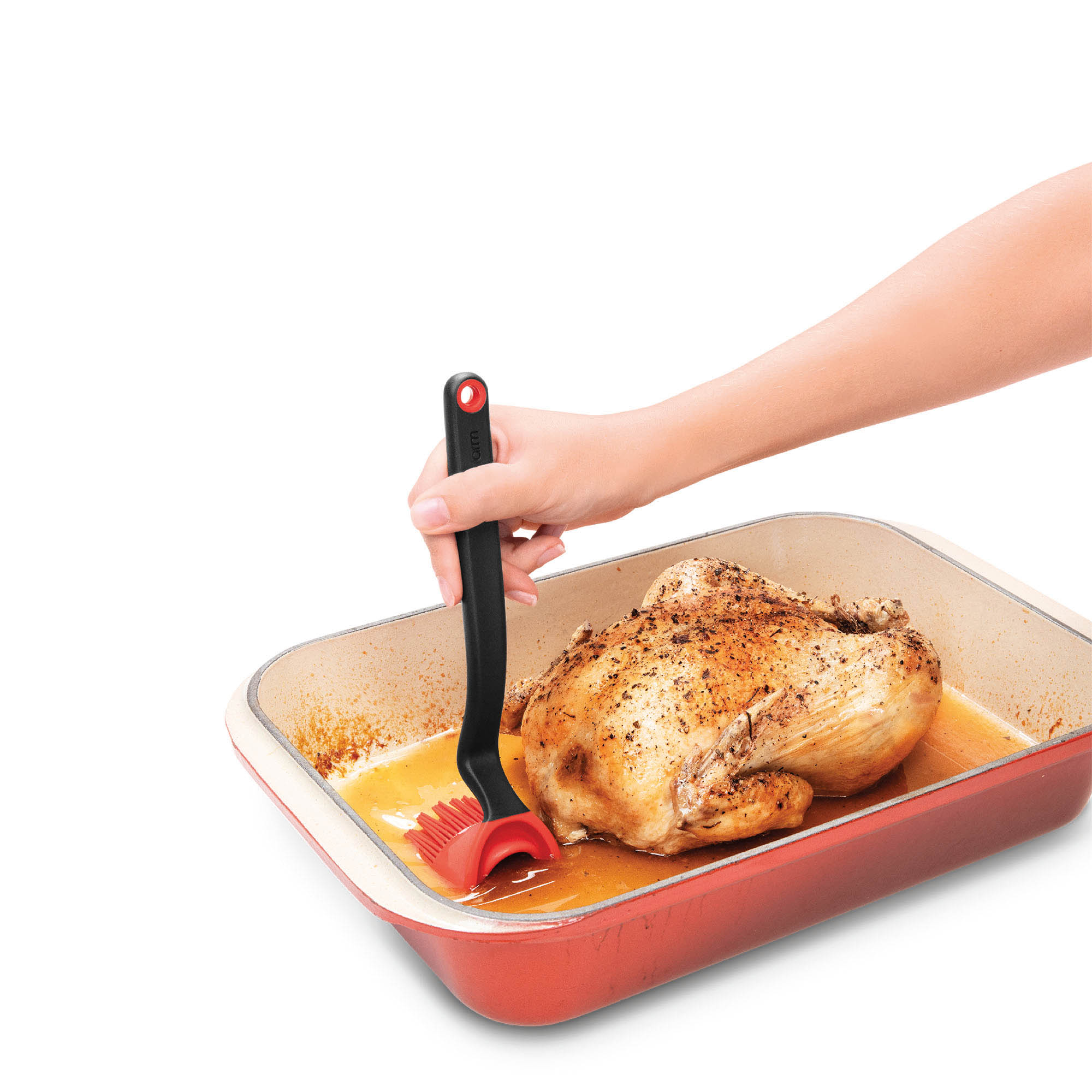 DREAMFARM Baking brush marinade brush BRIZZLE made of silicone 28 cm red