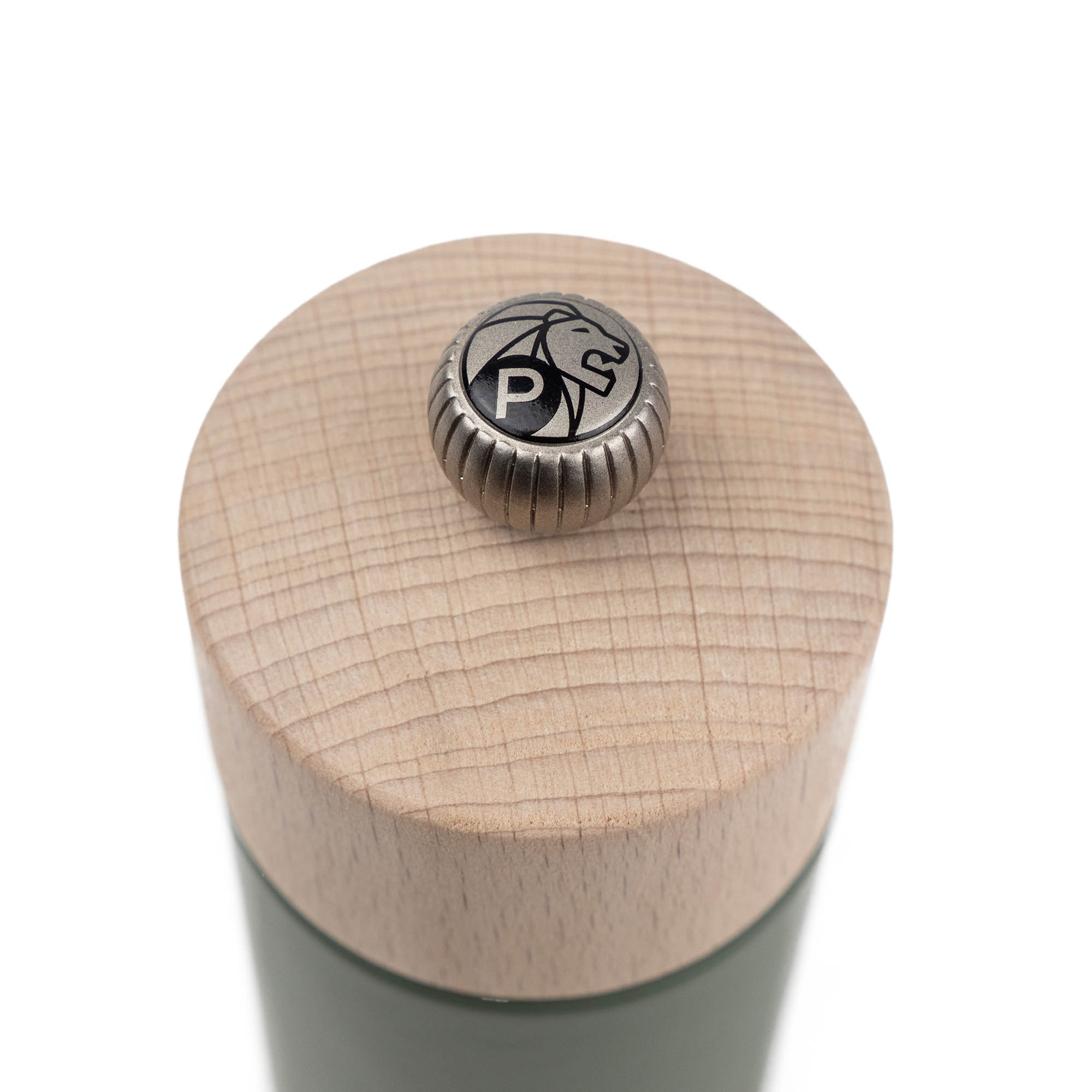 PEUGEOT BOREAL Pepper Mill, 12 cm, beech wood, olive green