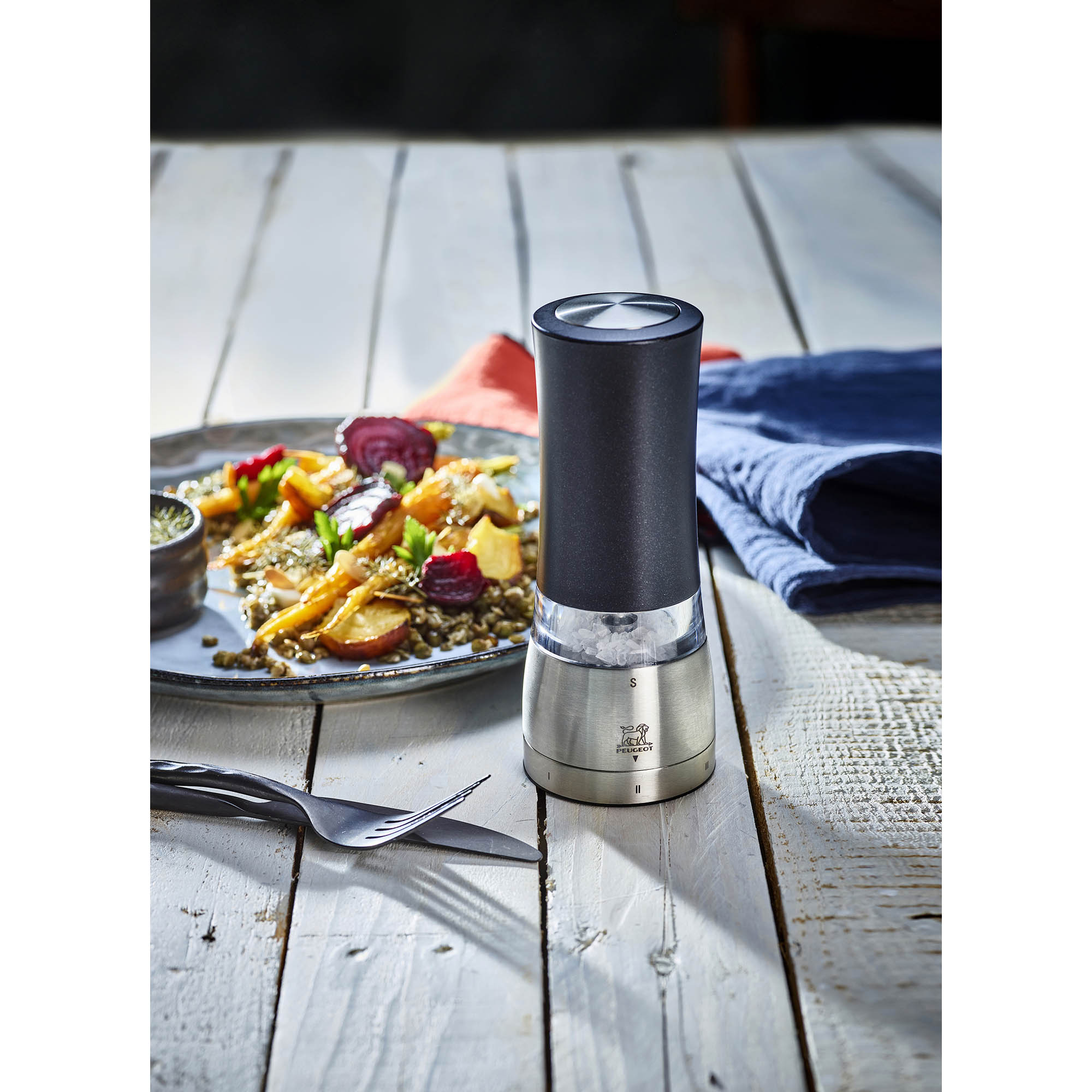 PEUGEOT Salzmühle DAMAN ELECTRIC 16 cm U'Select Z mit ZIRLION-Mahlwerk schwarz