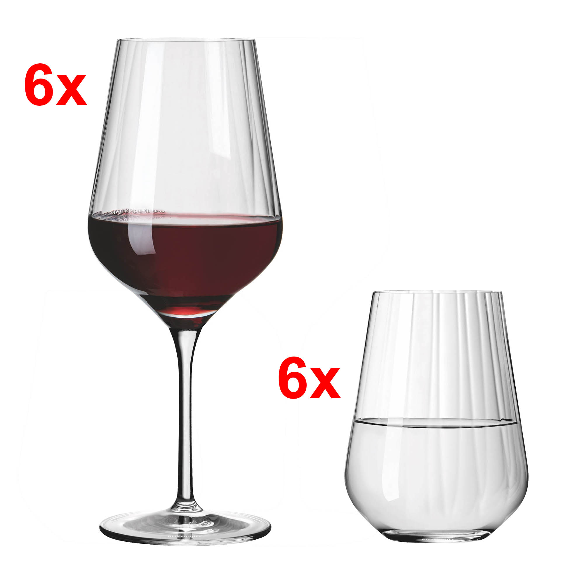 RITZENHOFF red wine and water glass set STERNSCHLIFF 12-piece set