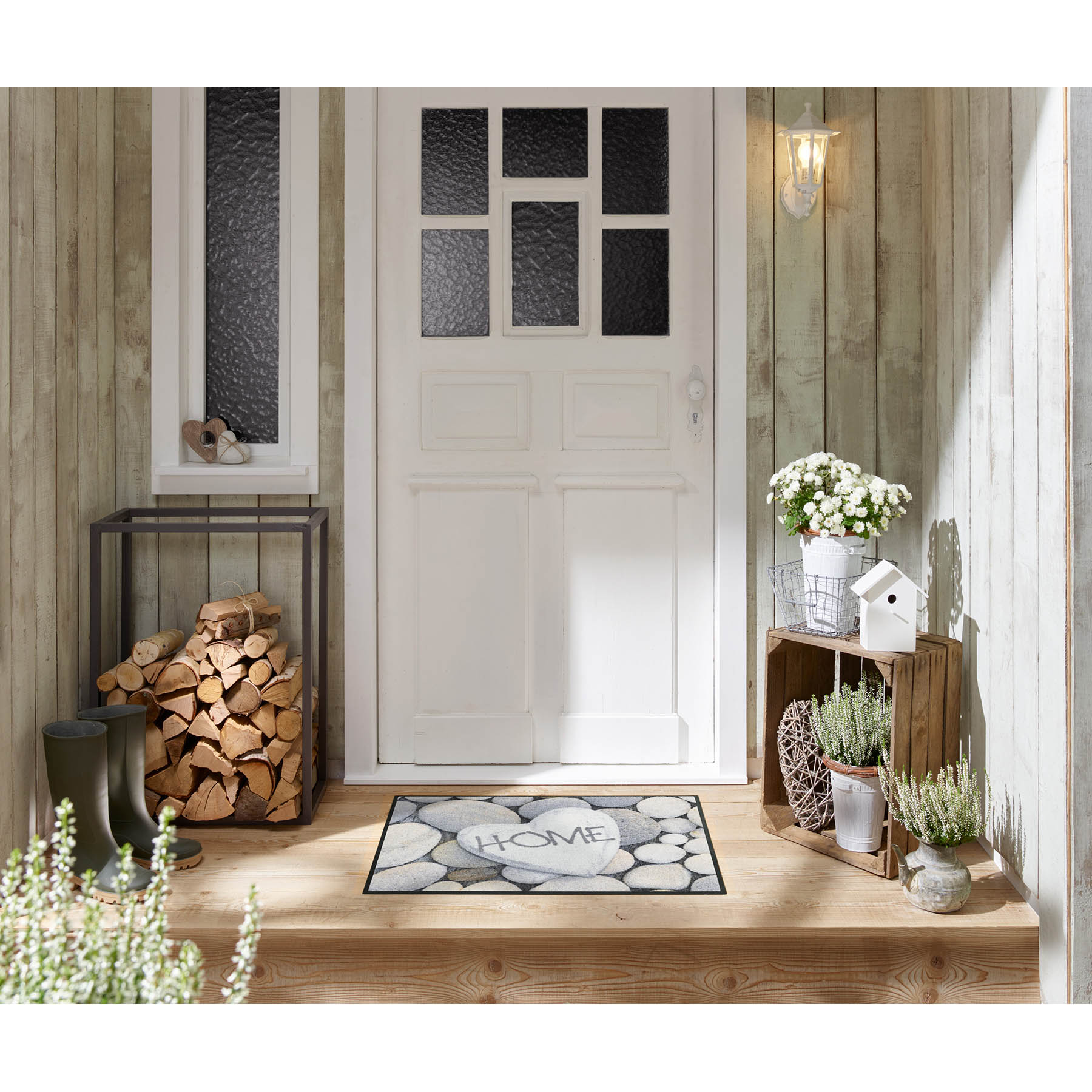 WASH + DRY Fußmatte 50 x 75 cm Motiv PEBBLE STONES